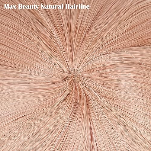 Image of LABEAUT Anime Orange Wig for Women - Long Curly Cosplay With Bangs for Halloween Party + Cap