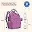 BabbleRoo Diaper Bag Backpack - Baby Essentials Travel Tote - Multi Function Water Resistant Diaper Bag, Travel Essentials Baby Bag with Changing Pad, Stroller Straps & Pacifier Case - Unisex, Purple