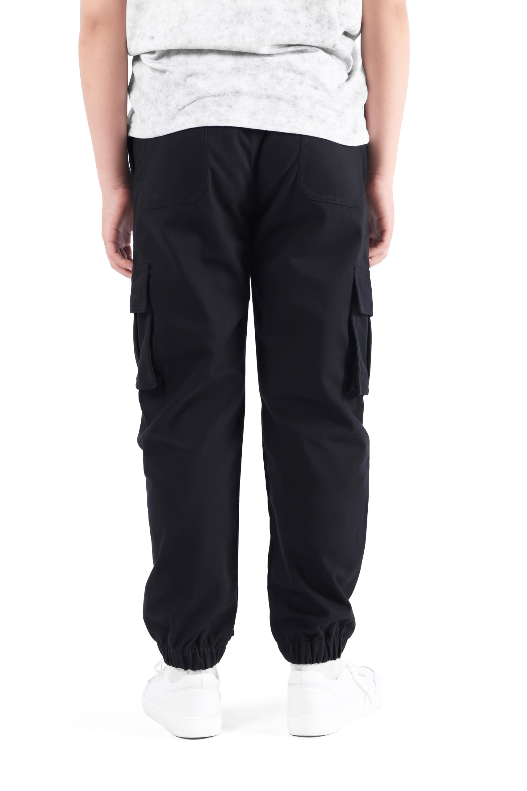 NATUST Jungen Cargohose Kinder Freizeithose mit Elastischem Bund