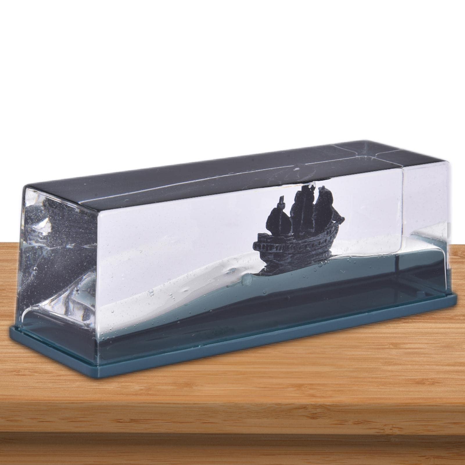 Gimocool Black Pearl Cruise Ship Fluid Drift Bottle, Cruise Ship Fluid Drift Bottle Ornament, Acrylic Cruise Ship Mode Fluid Drift Bottle, Never Sinks Titanic Toy Cruise Ship Decoration,Handicraft Nautical Ornaments Home