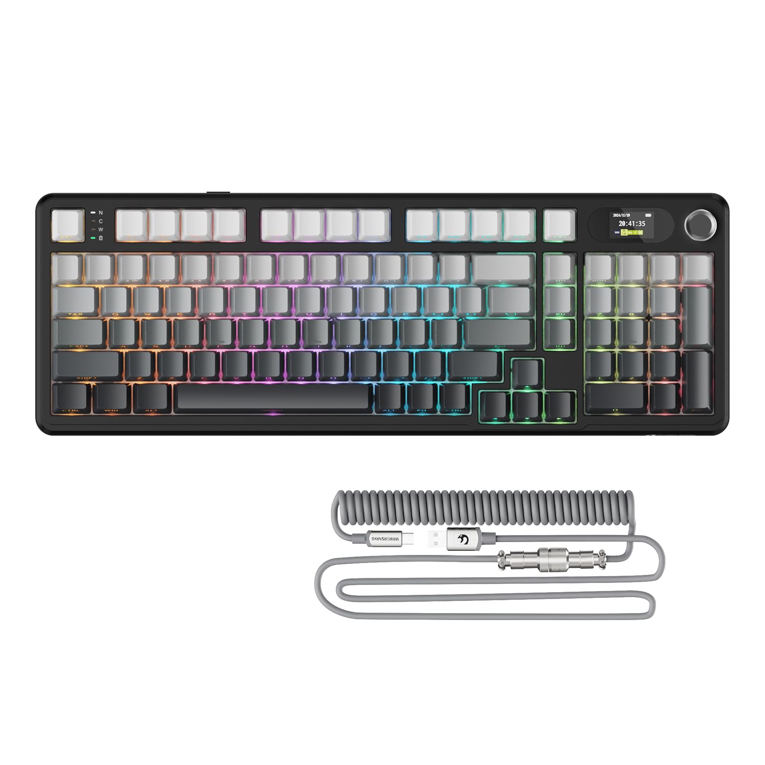 ATTACK SHARK X98PRO Gasket Mechaniczna Klawiatura Gamingowa-Czarny Gradient