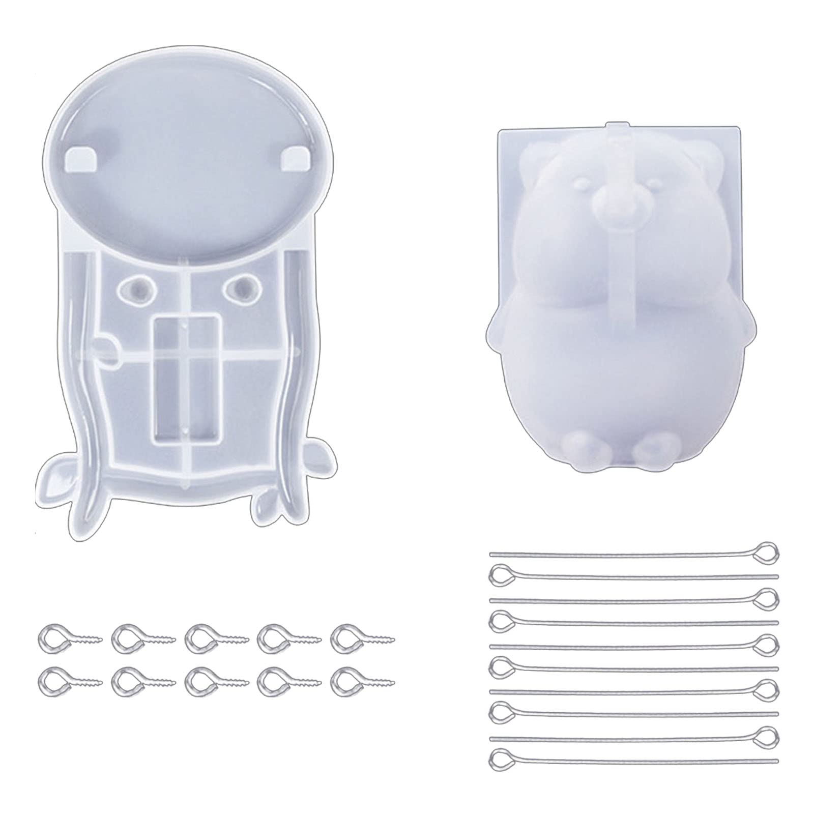 WLNEXT lovely Piggy Silicone Resin Molds Set Epoxy Resin Casting Molds Swing pigs Silicone Mould Accessories for Car Table Deco