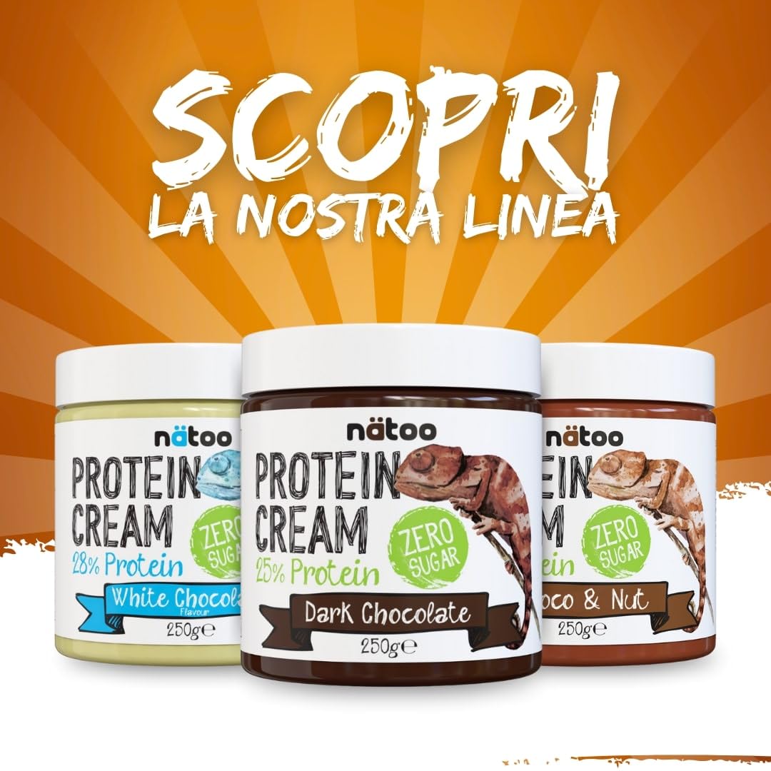 NÄTOO Crema Proteica senza Zucchero 3x250g: Choco & Nut - creme proteiche spalmabili ideali per la dieta chetogenica keto diet - Pack composto da 3 barattoli