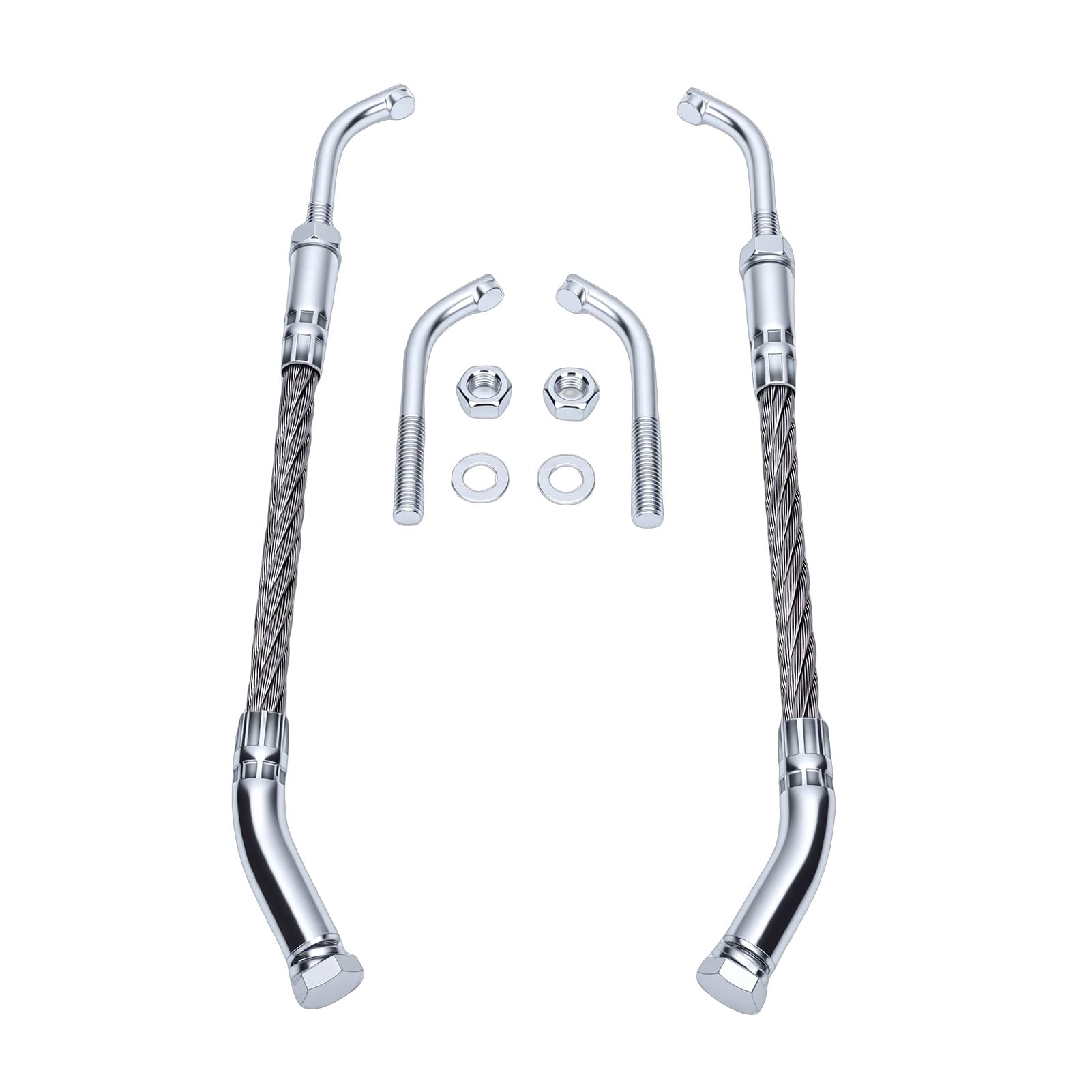 Ice Scratchers Kit Enhanced Traction for Snowmobile Fit for Track Height 2-1/2 Ice Scratchers Replacement Set for All Snowmobiles Equipped with Reverse and Non Reverse Gears (Metal Silver) - 3