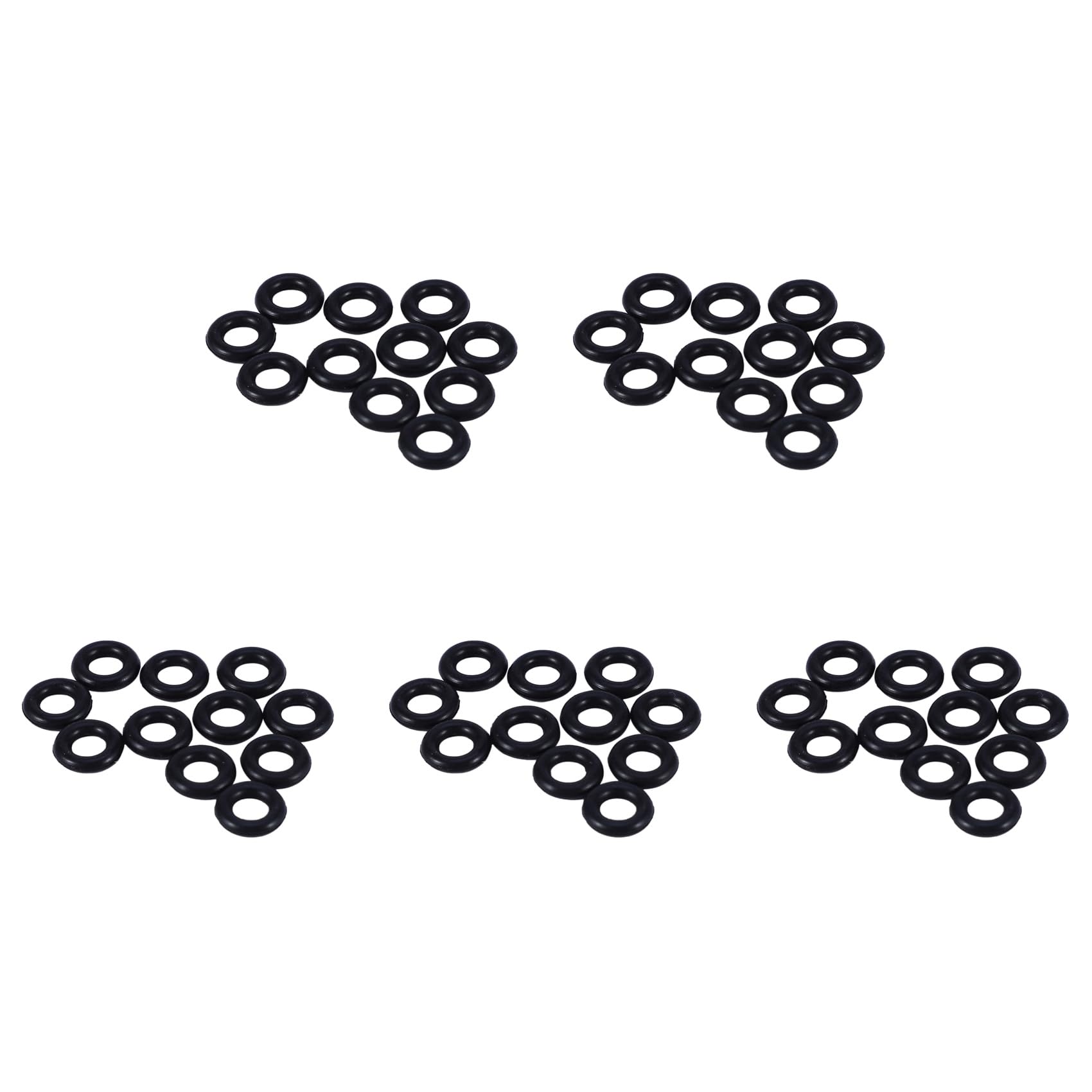 Jnchdghwa Black 50 Pcs Rubber Oil Seal O Shaped Rings Seal Washers 8 X 4 X 2 Mm