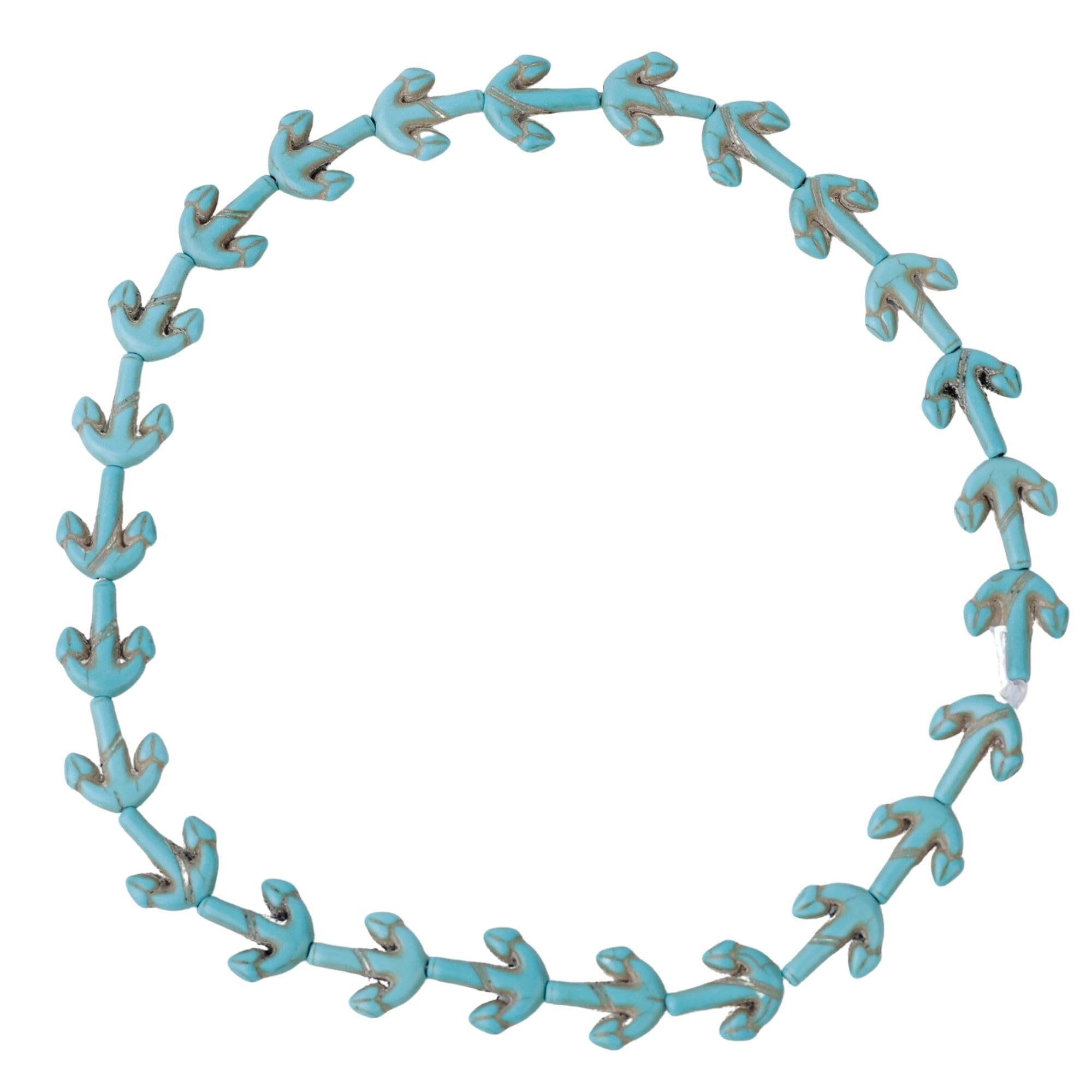 Perles en howlite turquoise de qualité supérieure et apprêts en acier pour joaillerie
