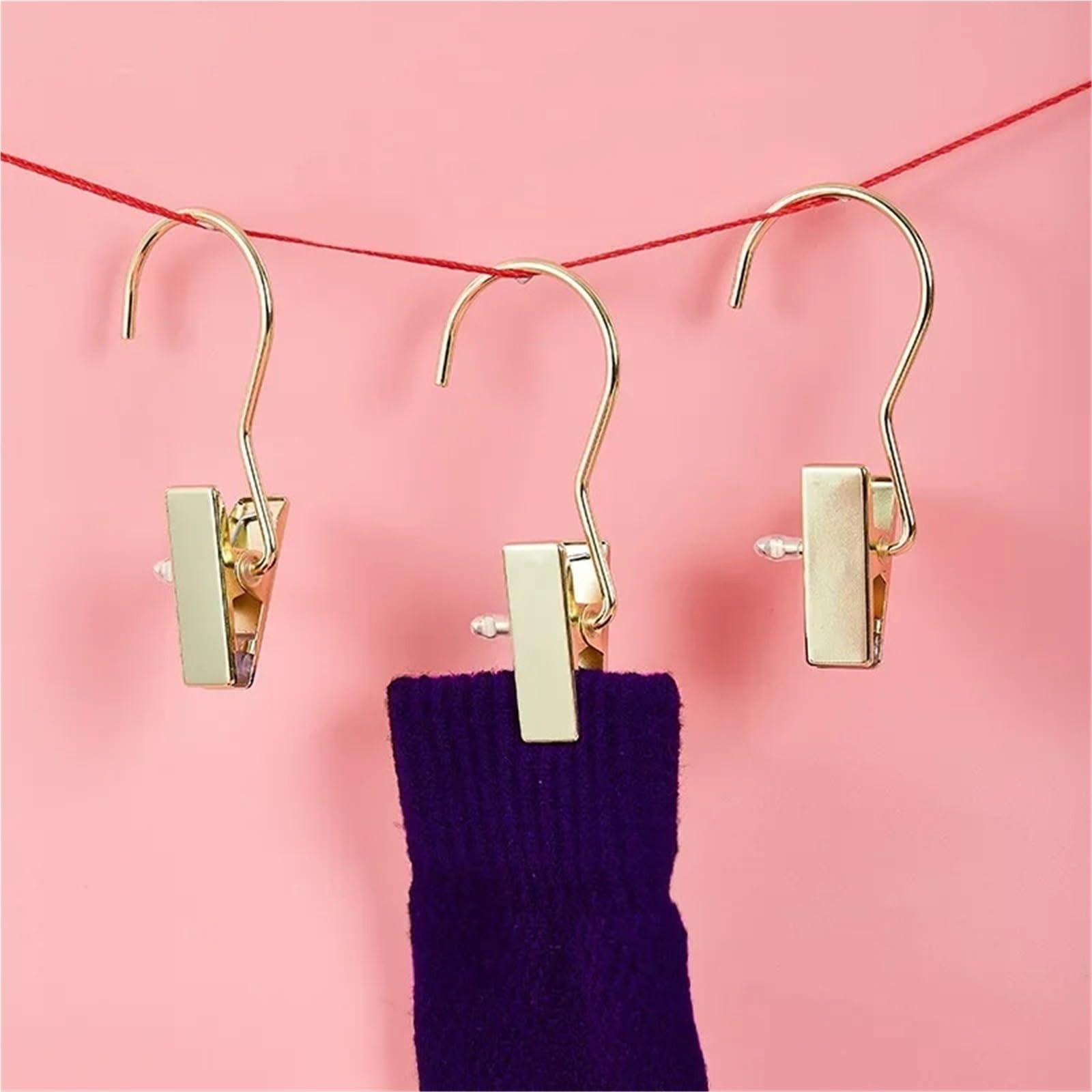 15 Clips De Suspension Peu Encombrants. | Clip de pantalon en métal de voyage portable for serviettes de chapeau(Gold)