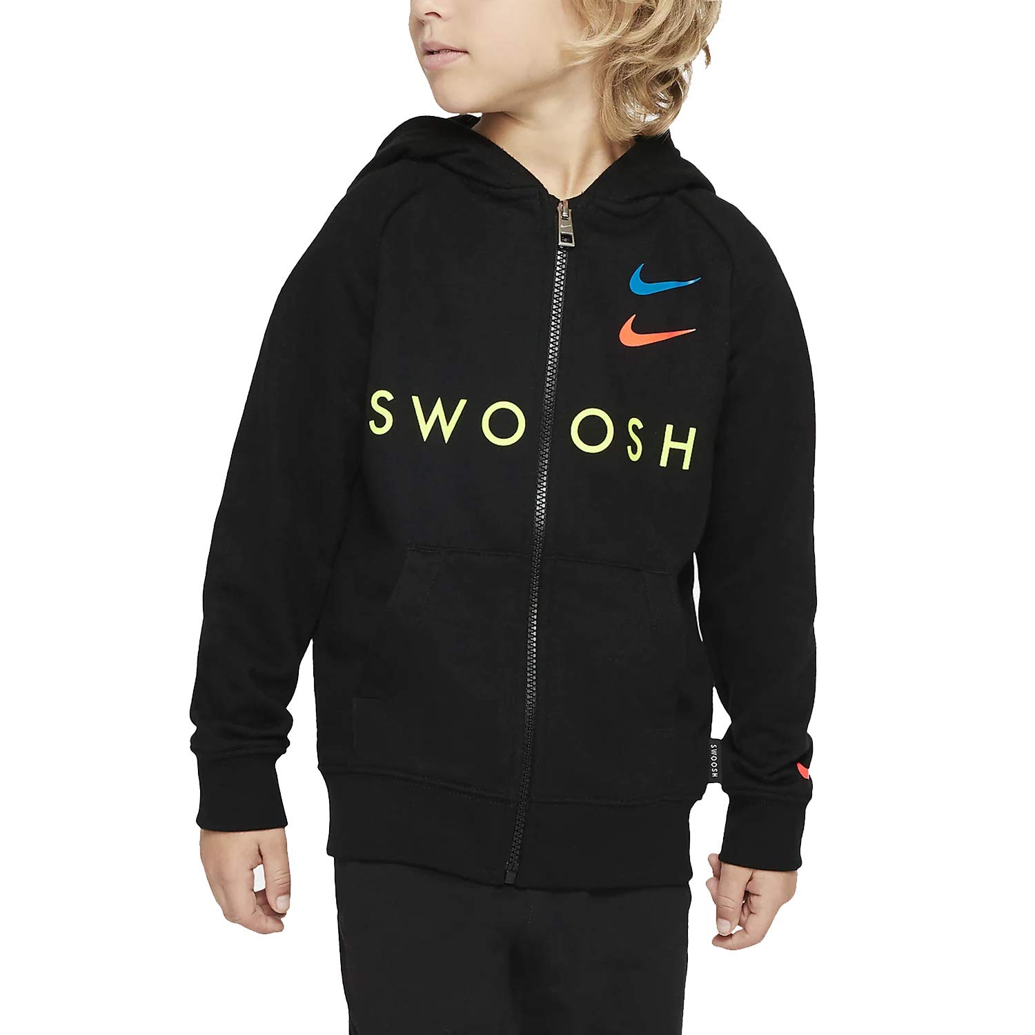 NIKE Sportswear Full Zip J Felpa Nera da Bambino 86G341-023