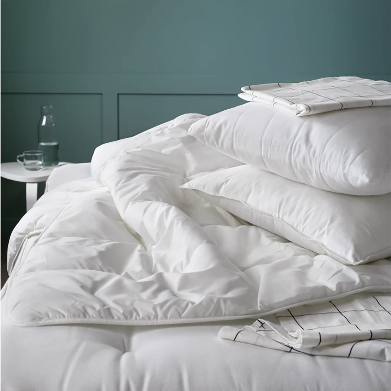 GREATOYAR Edredón Nórdico Blanco, Relleno Nórdico, Edredón de Microfibra, 400gr/m² de Microfibra Suave, Antiácaro, Hipoalergénico, Transpirable, Moderno, Ligero, 260x240cm, para Cama 160cm/180cm