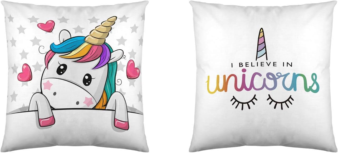 Montse Interiors, S.L. Cuadrante o cojín Estampado Unicornio Tacto pétalo (Licorne, 45x45)