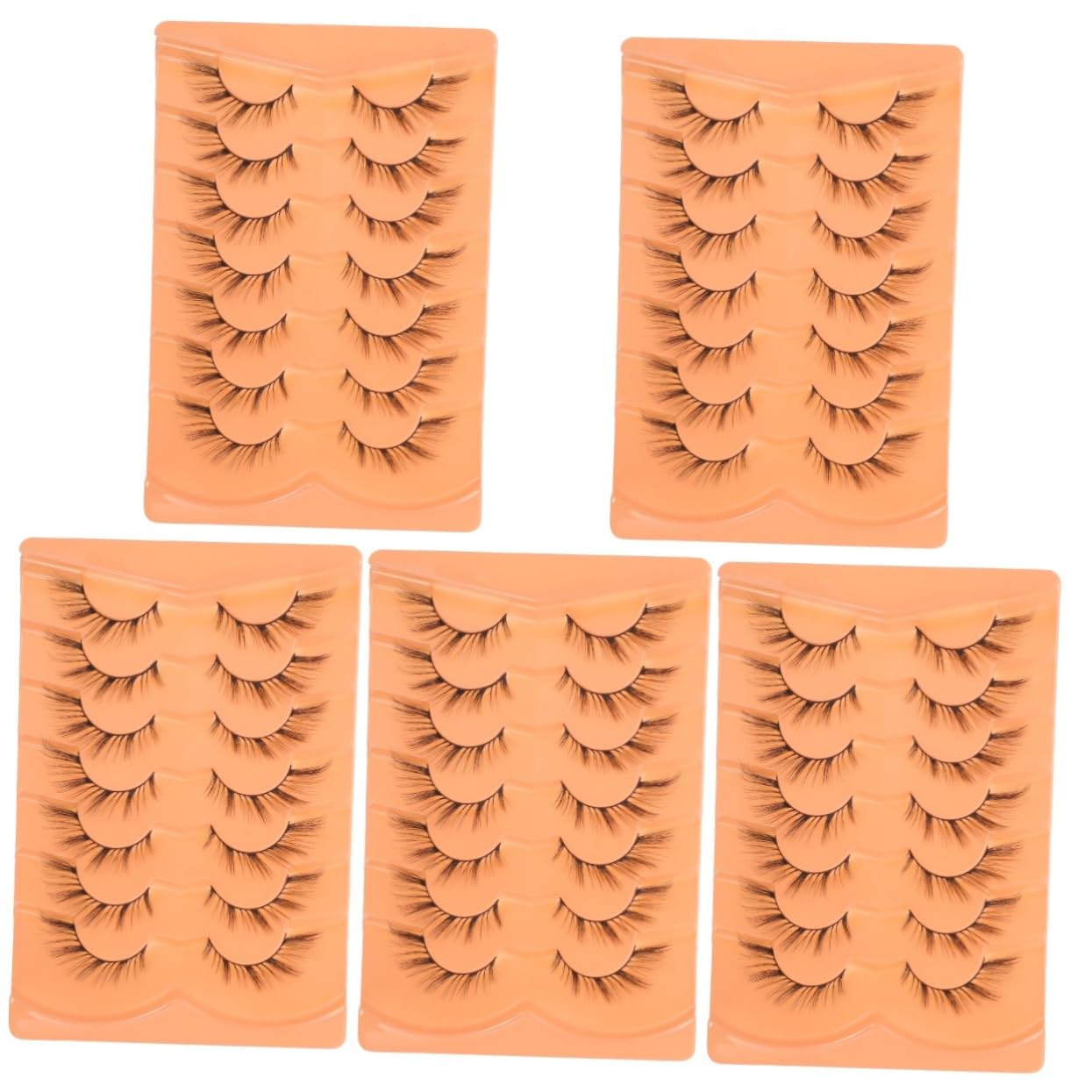 FOMIYES 35 Paires faux cils oeil de renard faux-cils fake lashes lumière light fox eyes cils vaporeux oeil de renard bandes de cils oeil de renard européen et américain fibre chimique