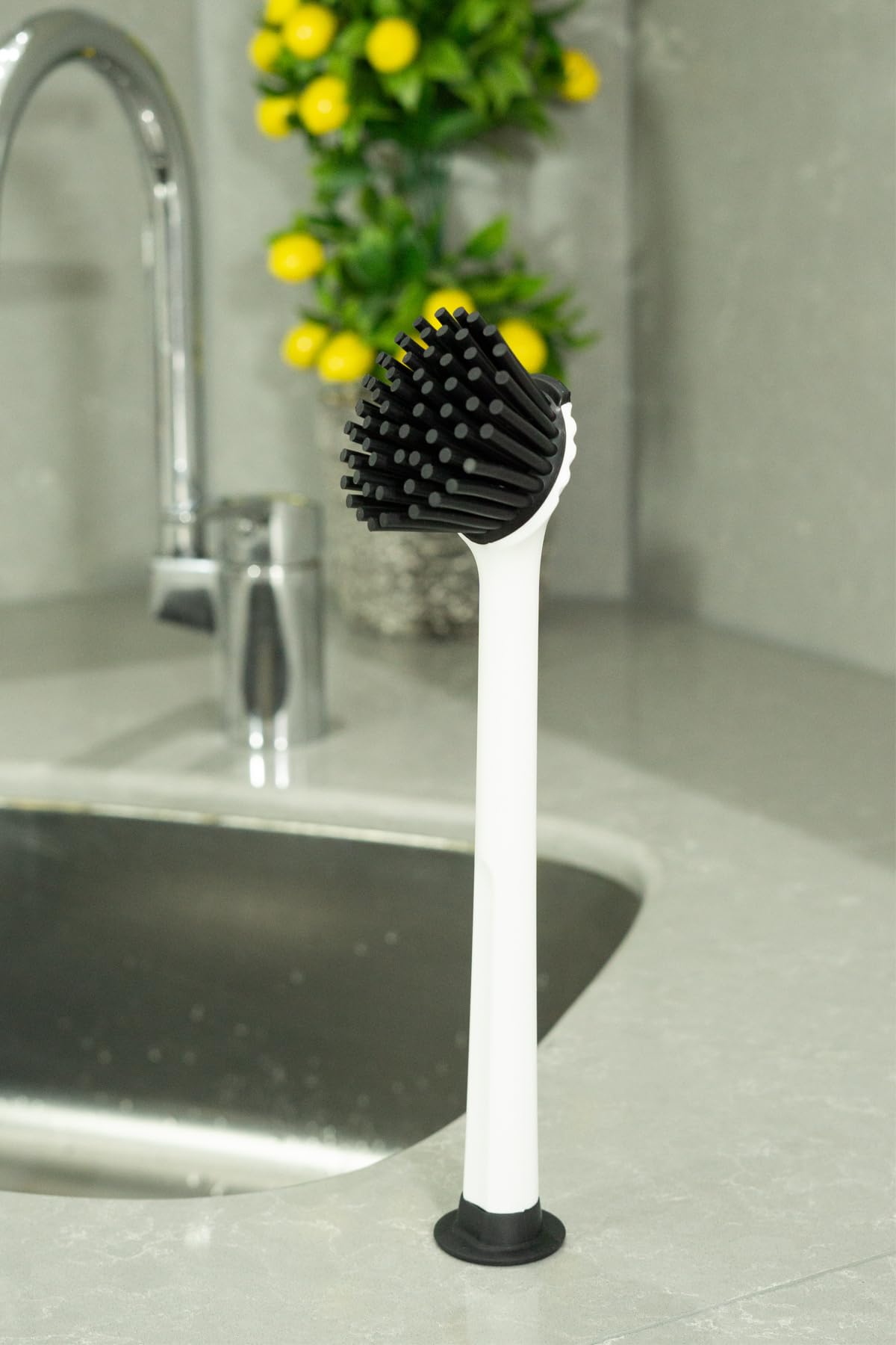 ATA HOME 2 Adet Vantuzlu Mutfak Banyo Tezgah Üstü Silikon Bulaşık Yıkama Lavabo Temizleme Tezgah Fırçası