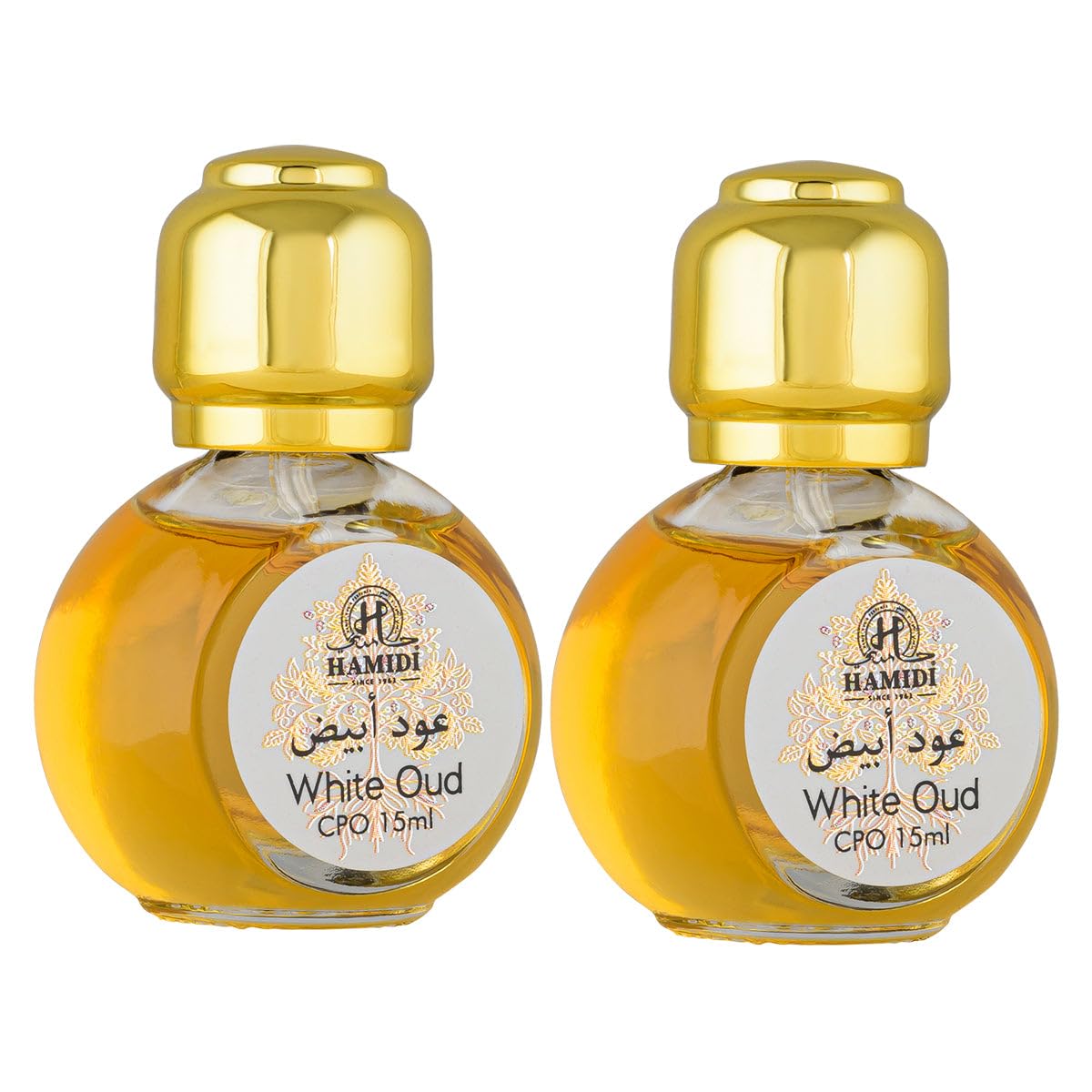 White Oud Concentrated Perfume Oil 15ml Pack Of 2 | Long Lasting Ittar | Alcohol Free Attar For Men & Women | Warm Spicy & Amber Fragrance Oil | Luxury Arabic Scent Roll On | Premium Oudh Oils