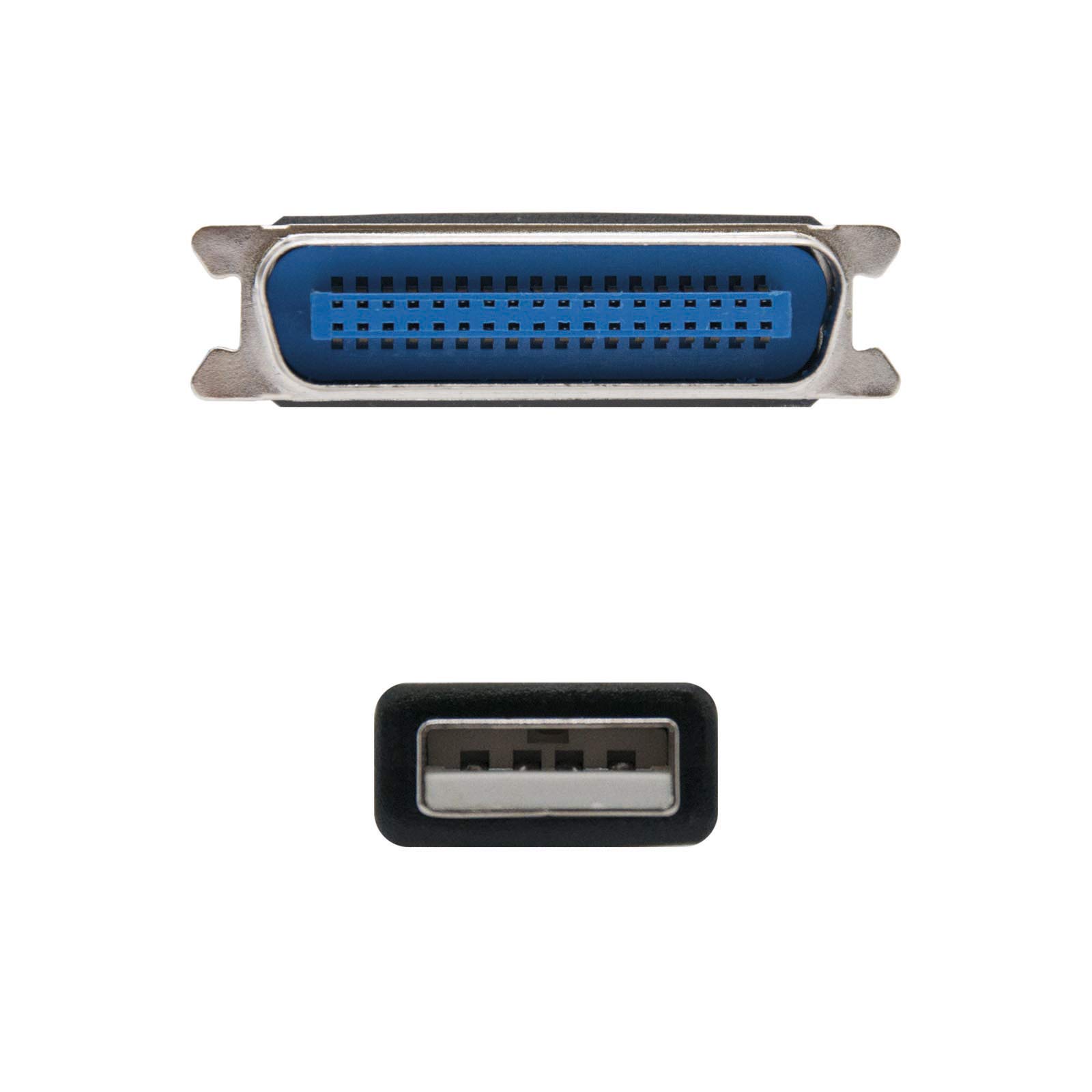 Nanocable Convertitore da USB a Parallelo per Stampante, Tipo A/M-Cn36 (Ieee1284)/M, Nero, 1.5 Ms