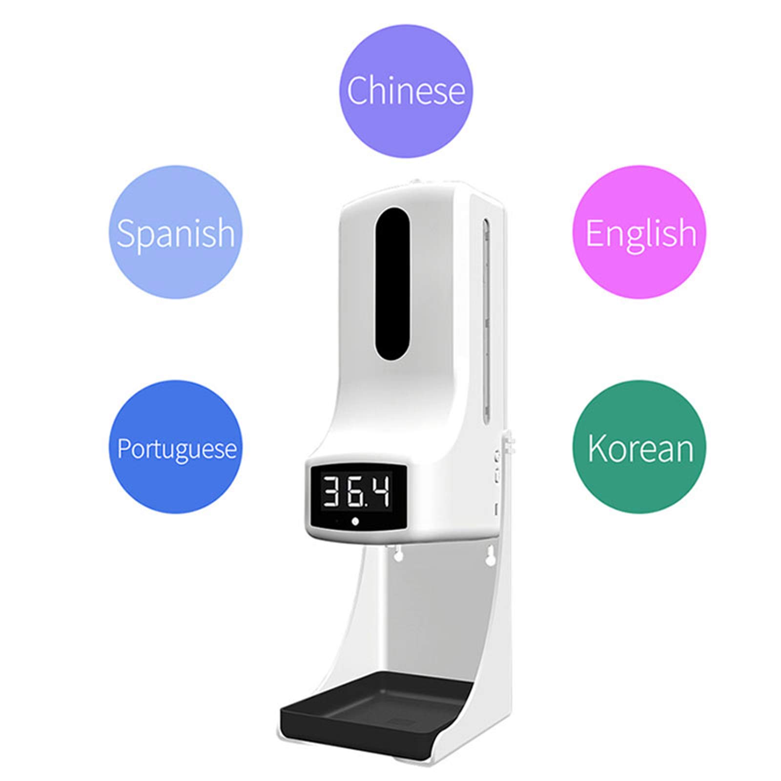 ZYC K9 Pro Infrarrojos Mano Medición de Temperatura Desinfección Desinfectante sin Contacto Dispensador de jabón líquido Termómetro automático Sensor