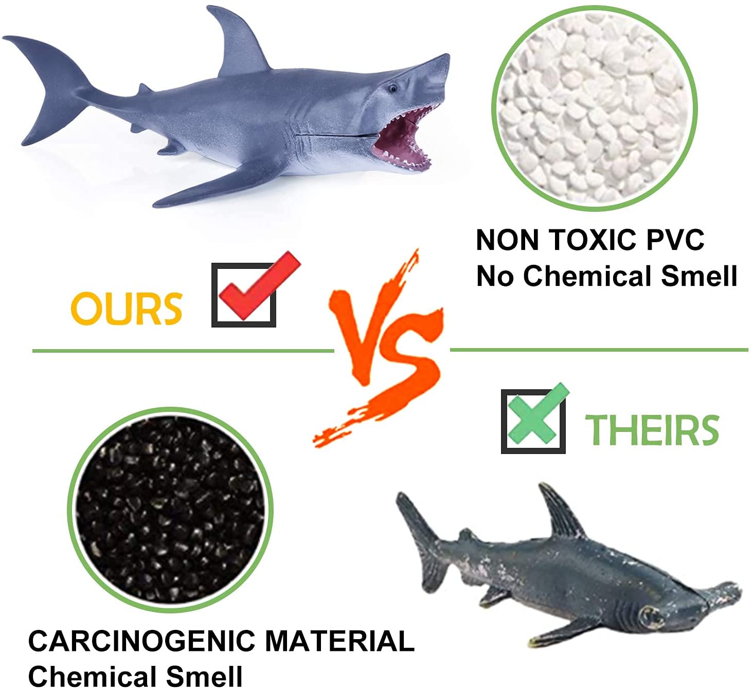 INNOCHEER Kids Ocean Animals Toys with Large Play Mat, 18 Pack Assorted Realistic Sea Animal Toys with Carrier Bag Including Shark, Whale, Dolphin etc, for Toddler, Boys & Girls Ages 3-8