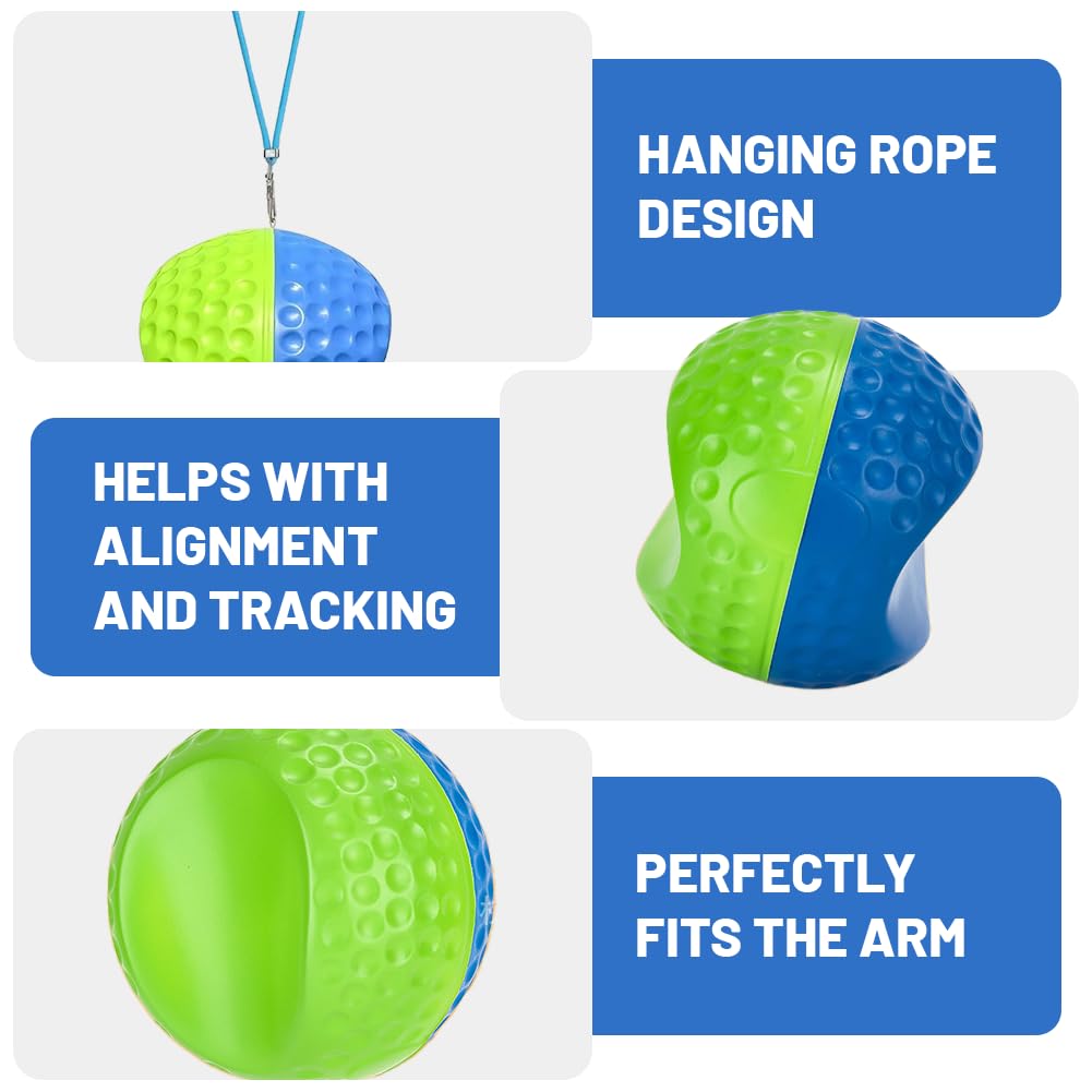 Golf Schwungtrainer Ball, Trainingshilfe für Haltung & Bewegungskorrektur mit Trageseil - Golfball Übungsgerät für Workout, Golf Training & Schwungtechnik - Ideal für Anfänger