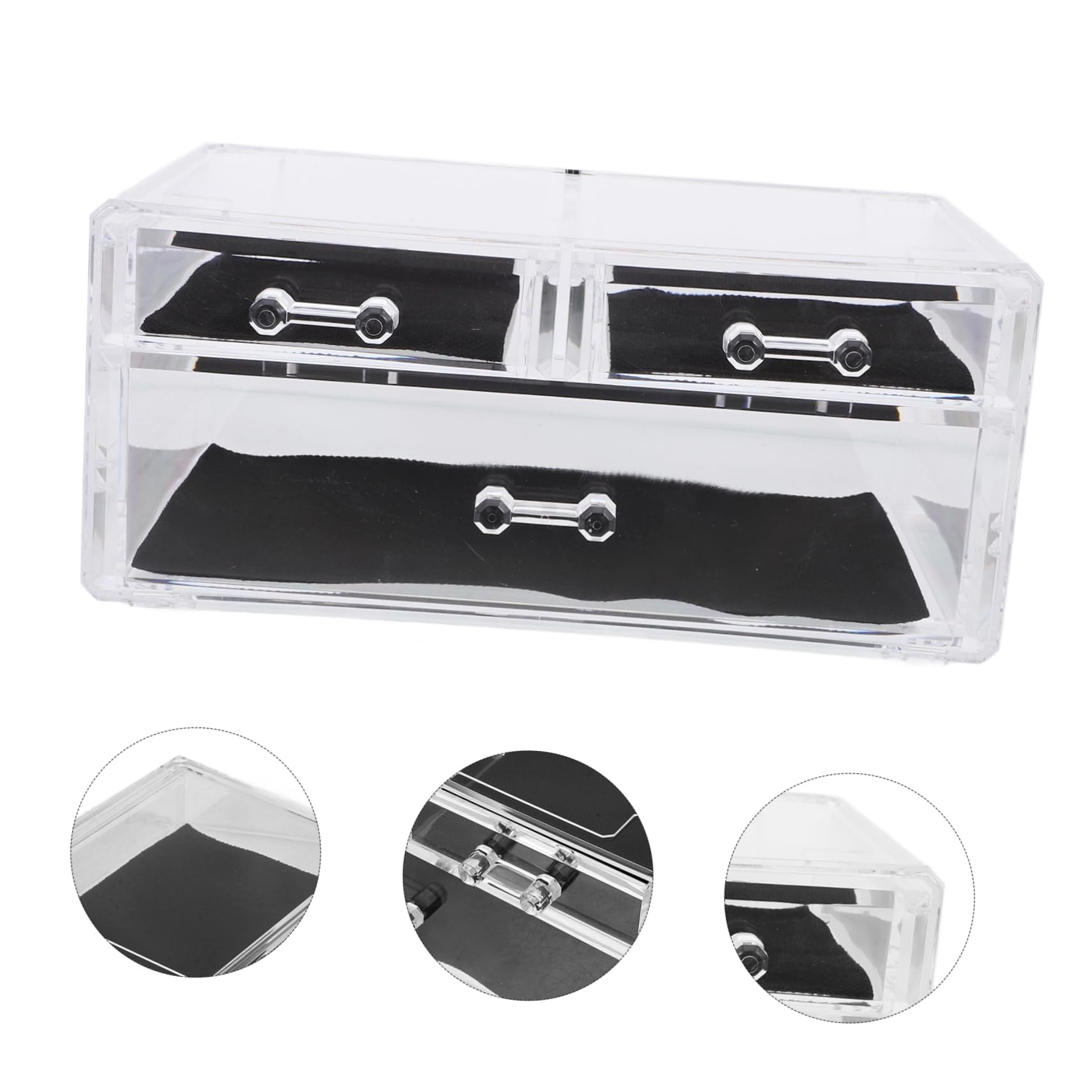 Housoutil Organizzatore di Trucco Acrilico Trasparente Contenitore per Trucchi e Cosmetici Accessori per Cura della Organizer per Bagno