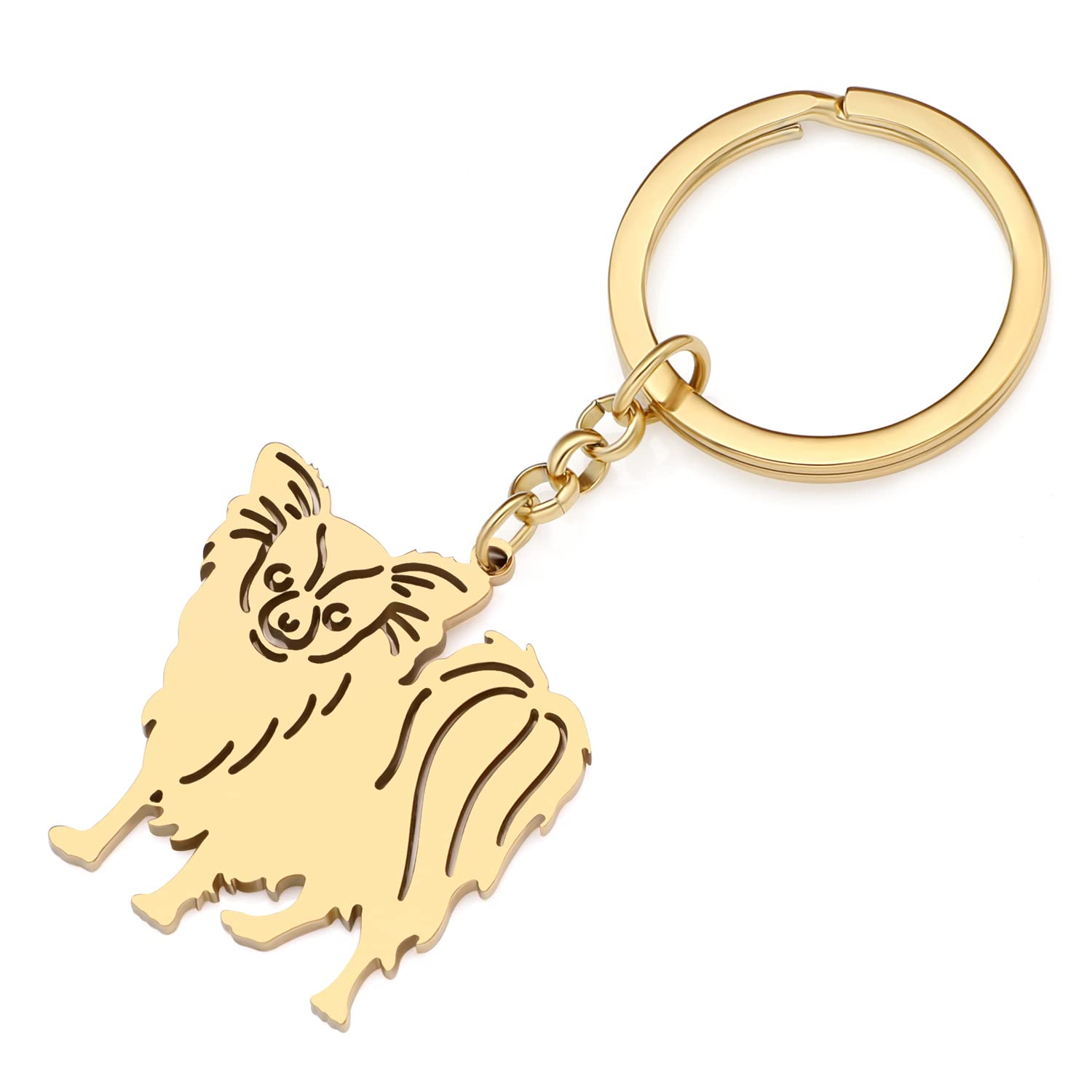 YAYAKO Stainless Steel Dog Keychain Wallet Car Key Keyring Jewellery Pets Dog Lovers Gifts for Women Girls Dog Key Chain