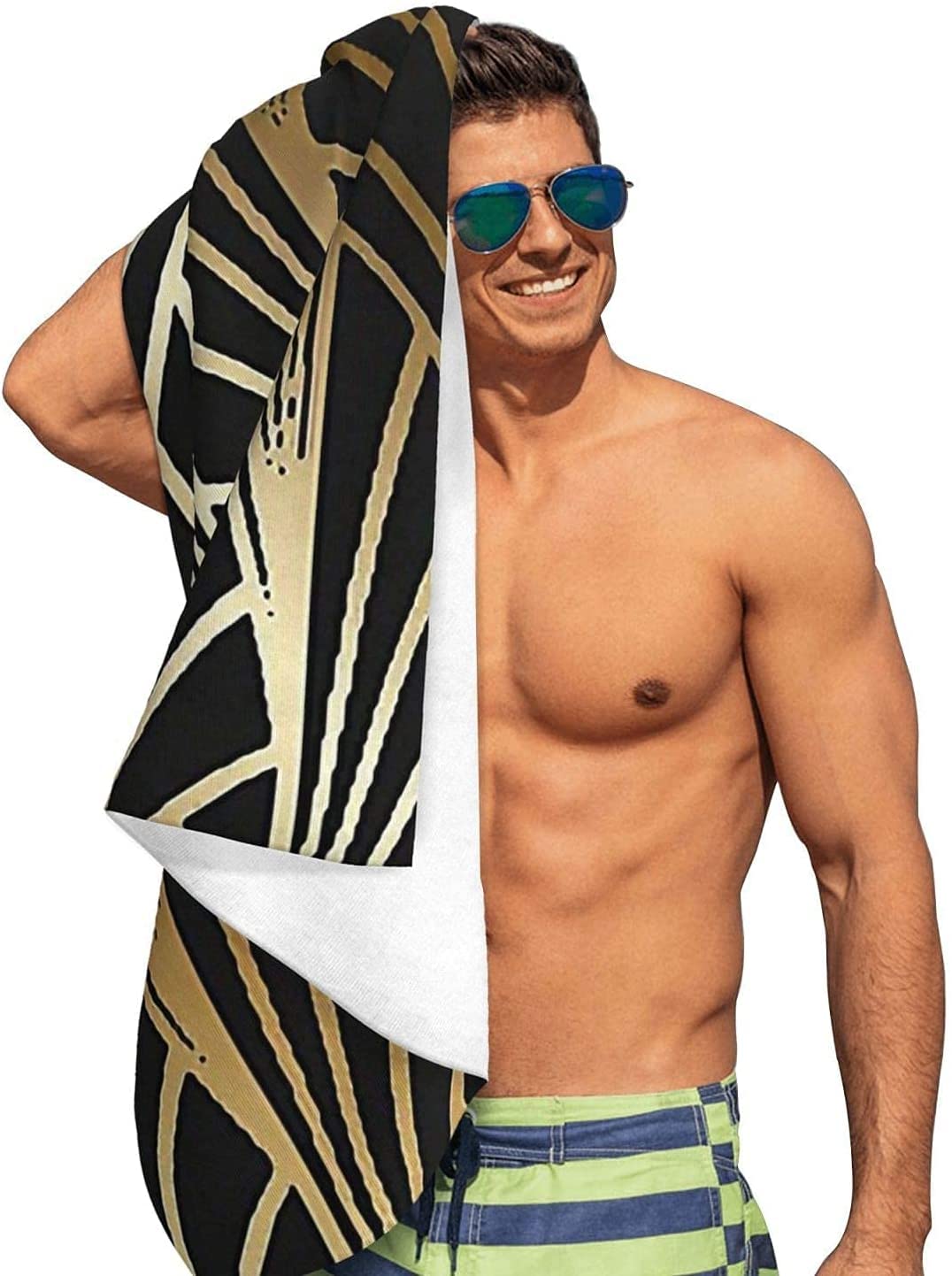 ZCHW Coperta da Bagno Asciugamano da Bagno Morbido Art Déco Asciugamani Altamente assorbenti Asciugamano da Spiaggia 80X130CM