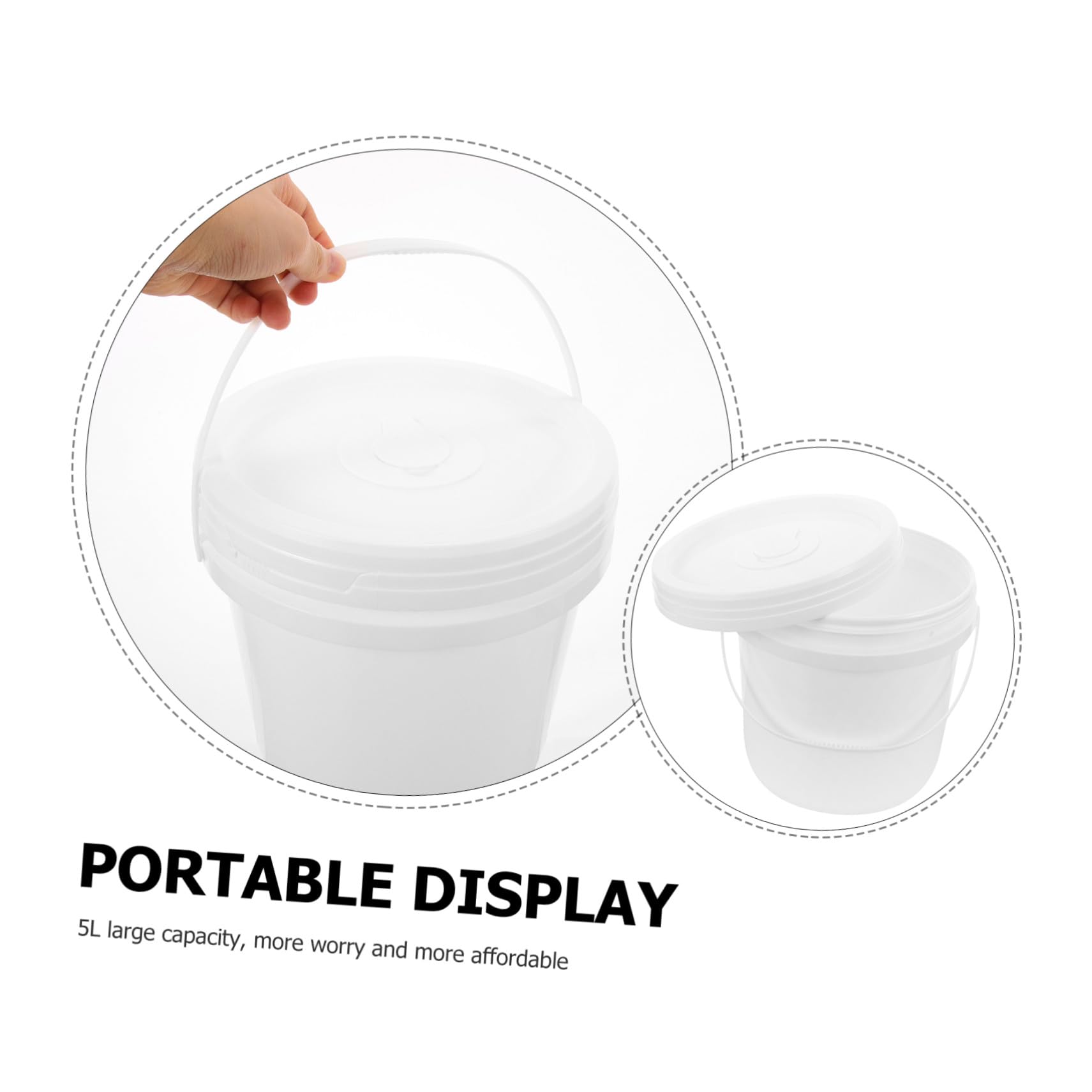 Dispensador de Toallitas Rellenables Portátil 5l de Plástico Blanco