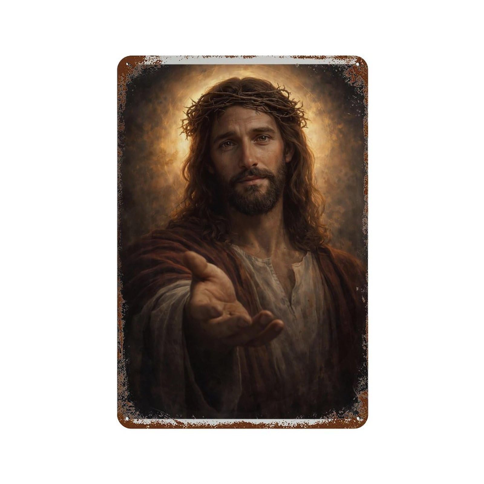 xiaoxiaoshen Jesus Christ, Easter Poster,Prayer Room, Wall Decor Art Metal Tin Poster Modern Home Decor Art Home Bar Shop Decorations Vintage Sign 30x20cm