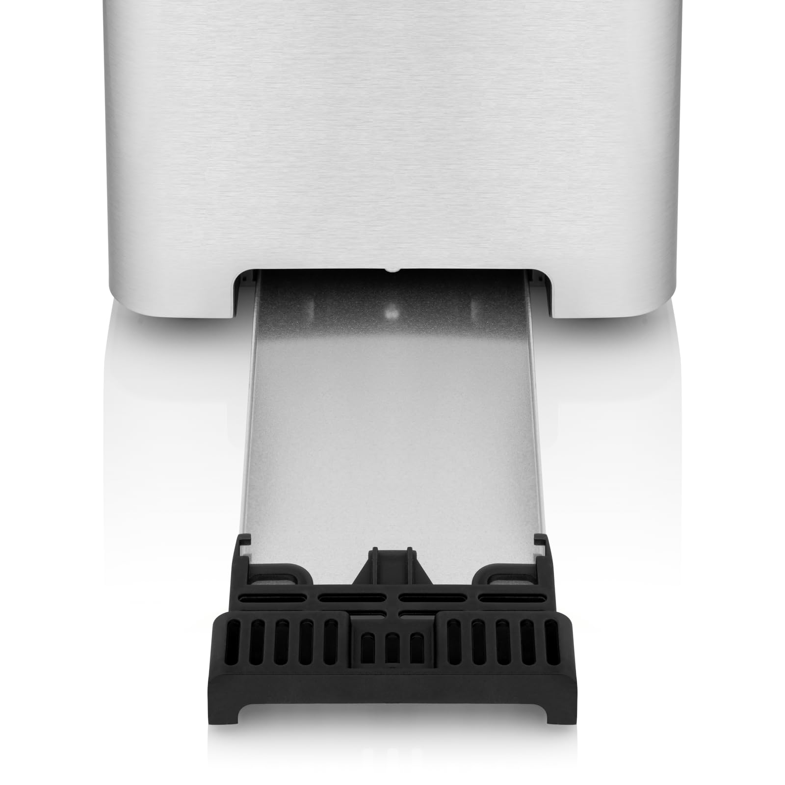 ZEEGMA TOSTEE SMART Tostadora de Pan de 4 Rebanadas de Acero Inoxidable, Soporte para Panecillos 1500 W, Descongelar, Recalentar y Parar, Bandeja para Migas, Panel Táctil con Temporizador, 6 Niveles