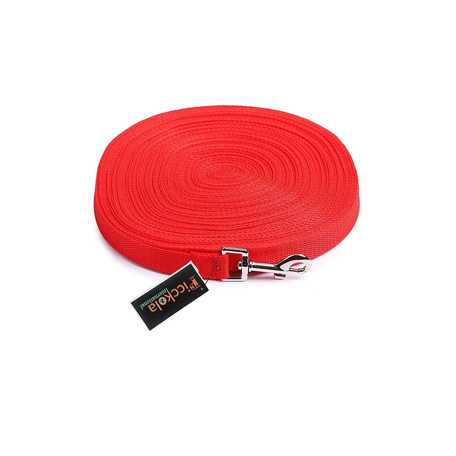 Picckola International Nylon Dog Training Lead Dog Leash Long Leash 30 Ft Long Leash Walking Leash for Dogs (1" Inch Thick x 30 Ft Long) - Red (B09HCKLV56) Amazon Price History, Amazon Price Tracker