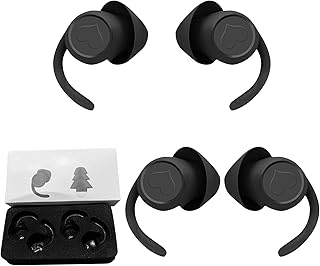 2 Pairs Ear Plugs for Sleep, Reusable Super Soft Noise Cancelling Ear Plugs, Hearing Protection Earplugs for Deep Sleep, Earplugs for Swimming Snoring Traveling(Black)