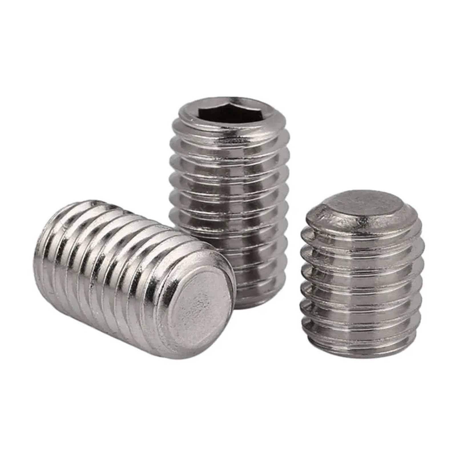 M12 x 1,0 mm (12 mm) Feingewinde-Gewindestifte, Innensechskant-Set, Edelstahl 304, DIN 913(M12X1.0X30mm-10pcs)