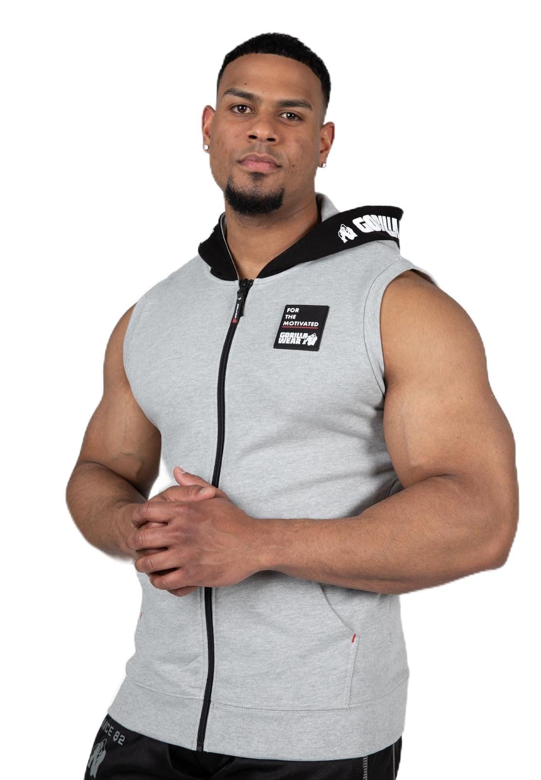 Gorilla Wear Men's Grey Milwaukee Zipped Hoodie - S