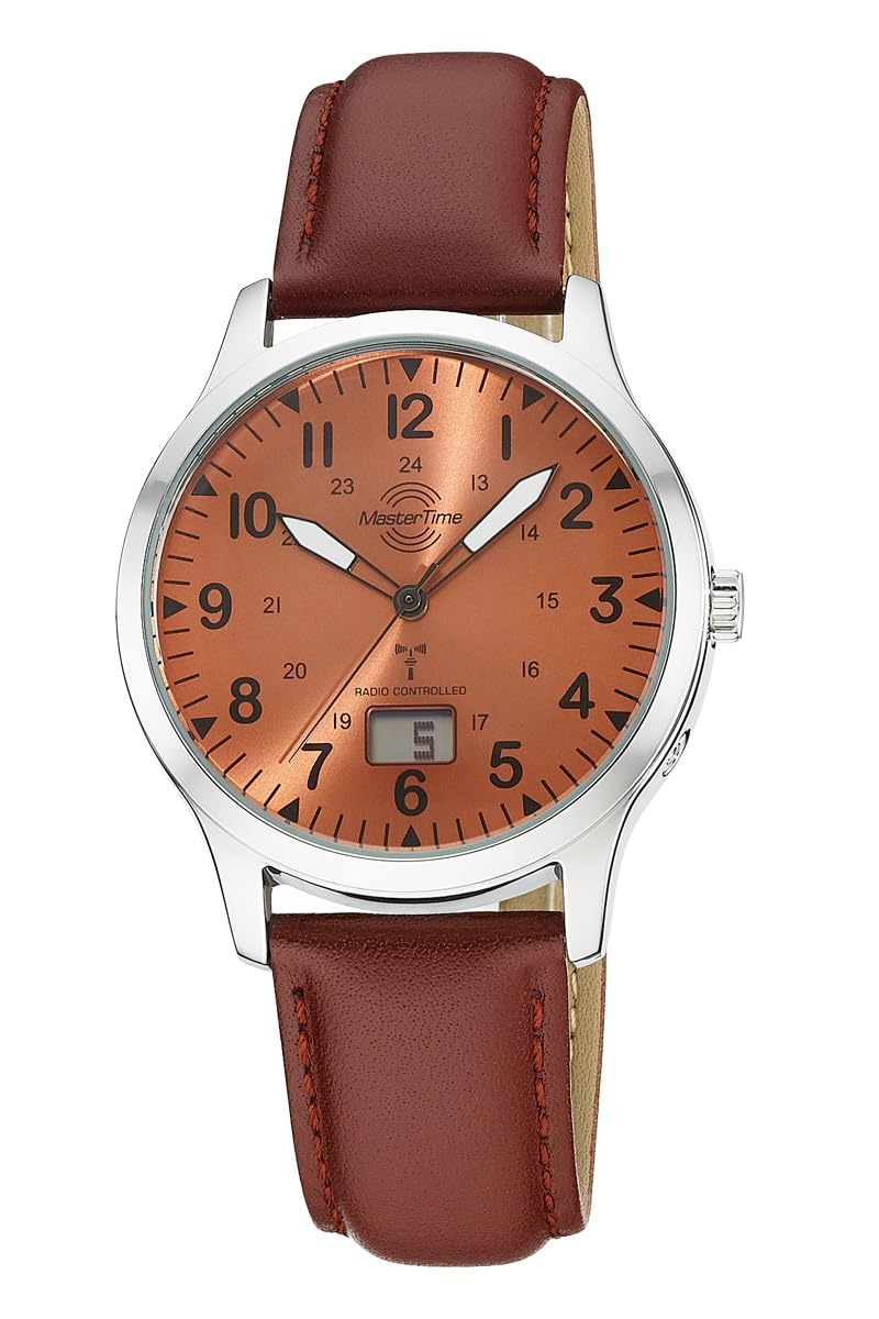 Master Time Funk Quarz Herren Uhr Analog-Digital mit Leder Armband MTGA-10959-82L