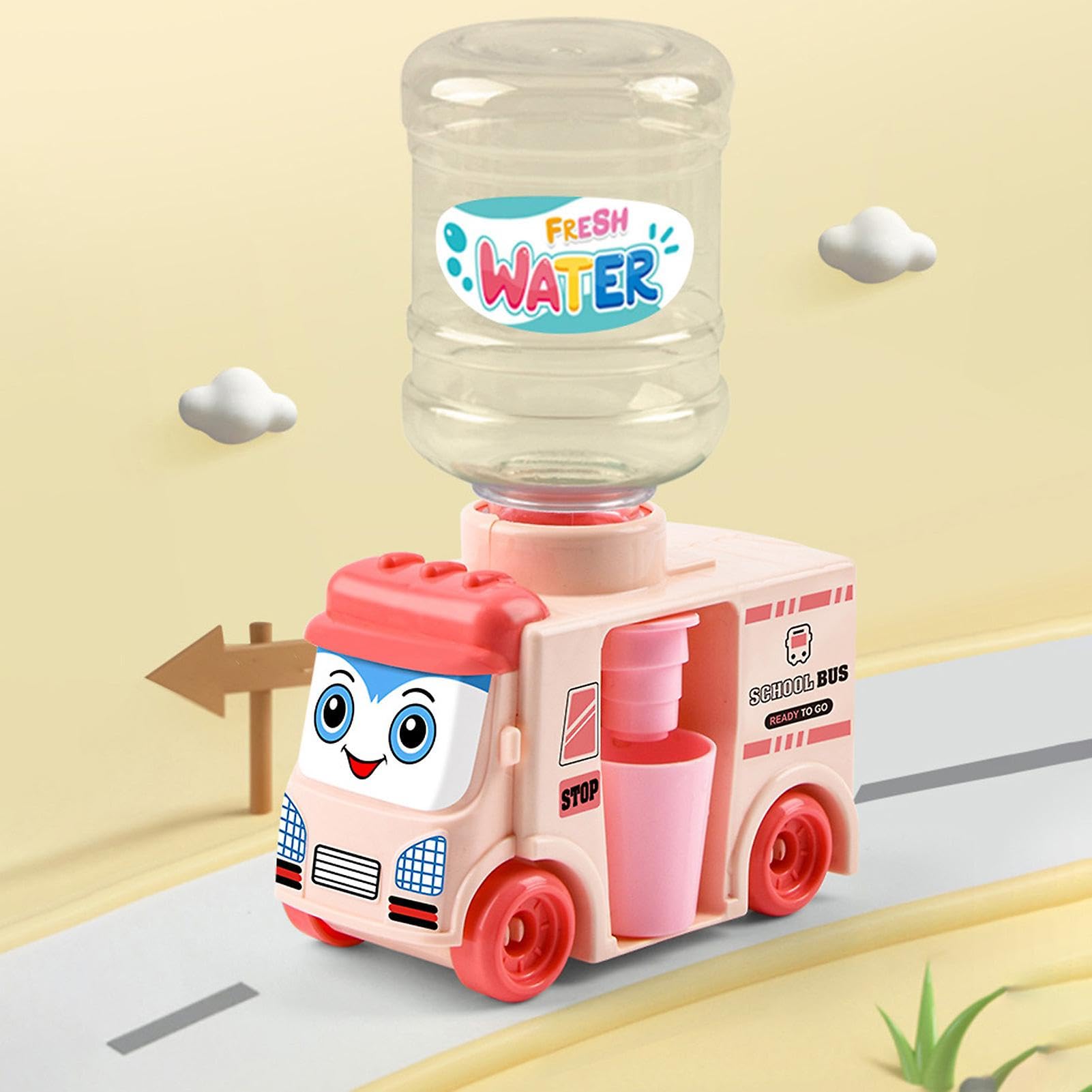 NNS Moving Wheels School Bus with Mini Water Dispenser Tank and Glass with 12 Different Color Cotton Clay Inside Ideal for Playing Kids and Childrens (Random Colors Will be Sent) (B0C8GL2X2H) Amazon Price History, Amazon Price Tracker
