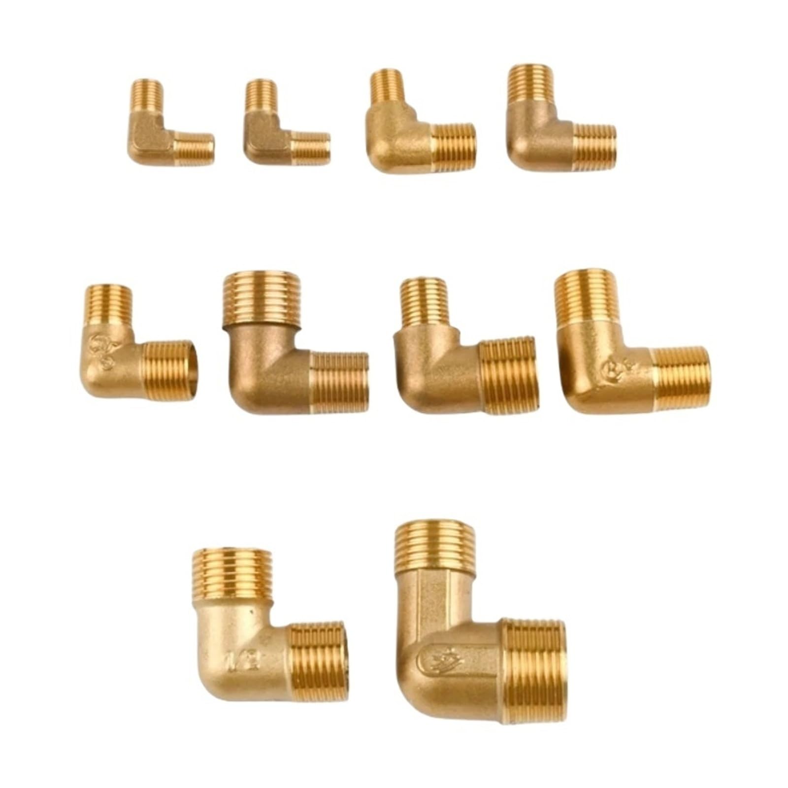 1/8 1/4 3/8 1/2 3/4 1 Raccordo a gomito filettato maschio in ottone Raccordo a gomito in ottone a 90 gradi Raccordo for tubo Accoppiatore for acqua e carburante Rame(3I4 Inch,3 Pieces)