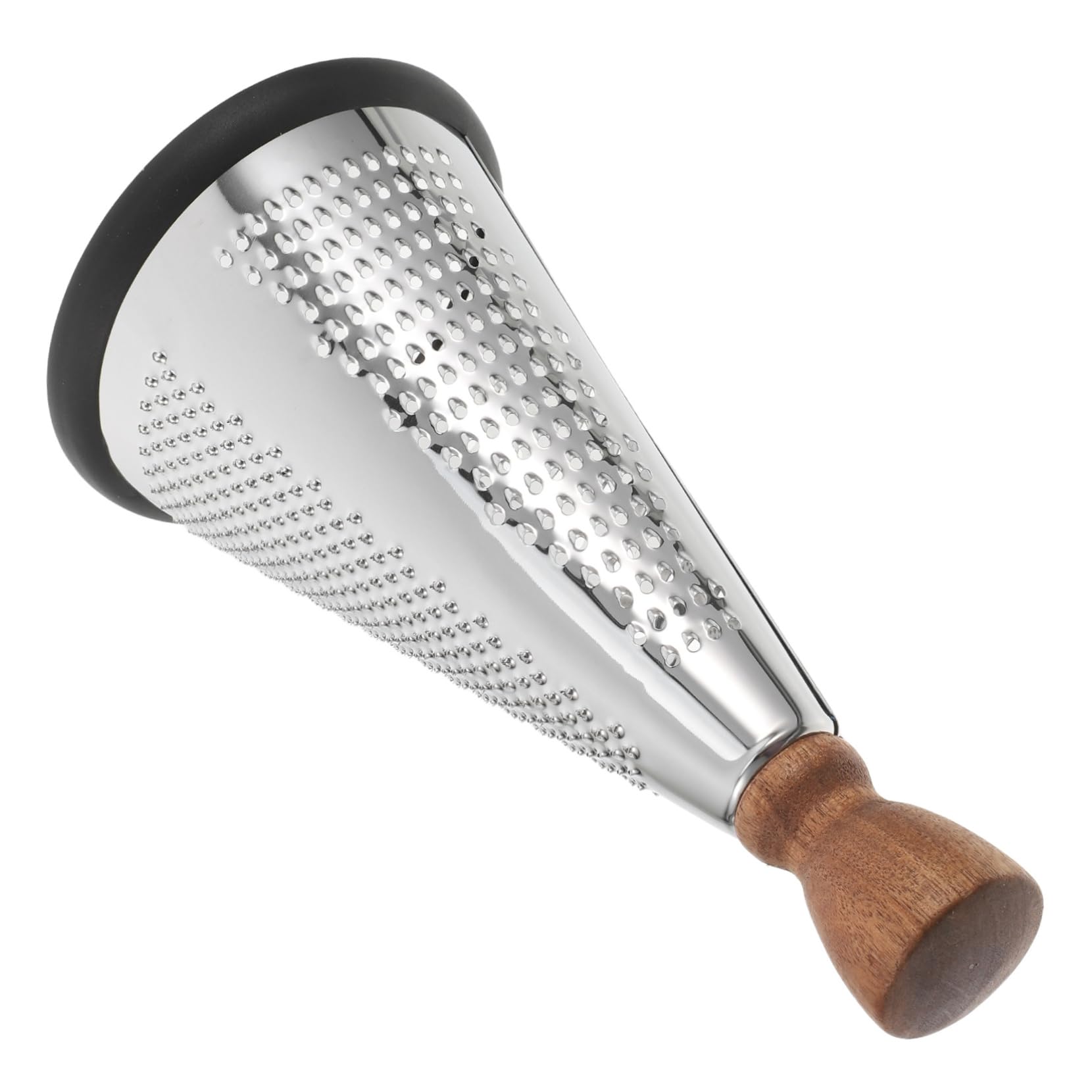 NAMOARLY Sturdy Cheese Grater Cone Shaped Shredder Kitchen Cheese Grater Hand Crank Home Accessory Stainless Steel