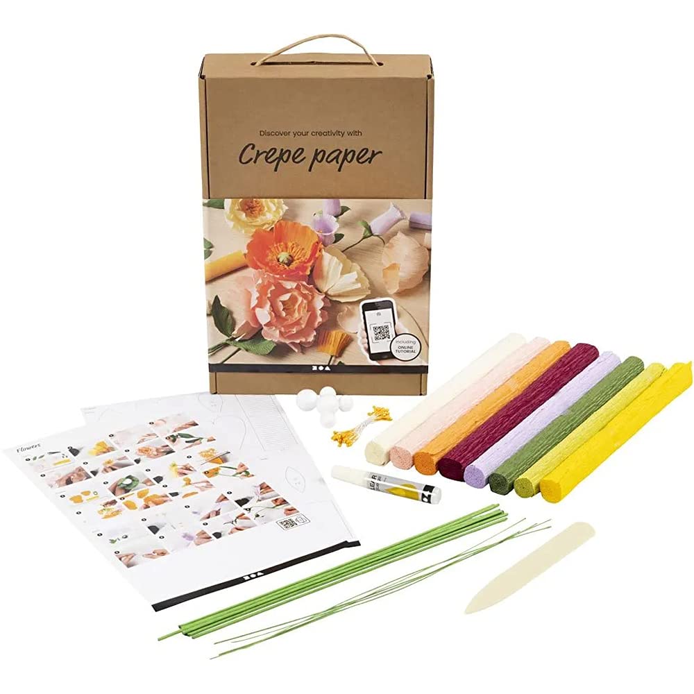 Crafty Capers Crepe Paper Flower Making Kit | Adult Craft