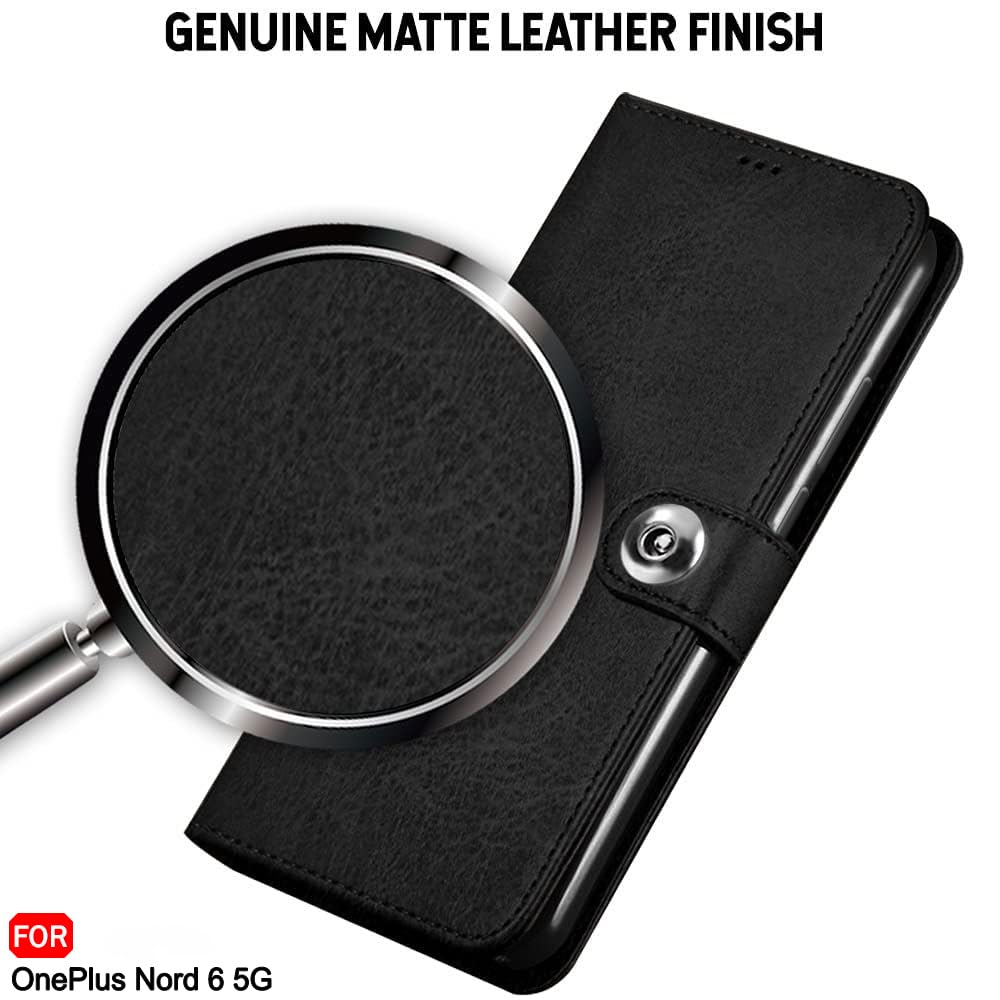 OnePlus Nord 6 Flip Cover - Genuine Leather Case -3