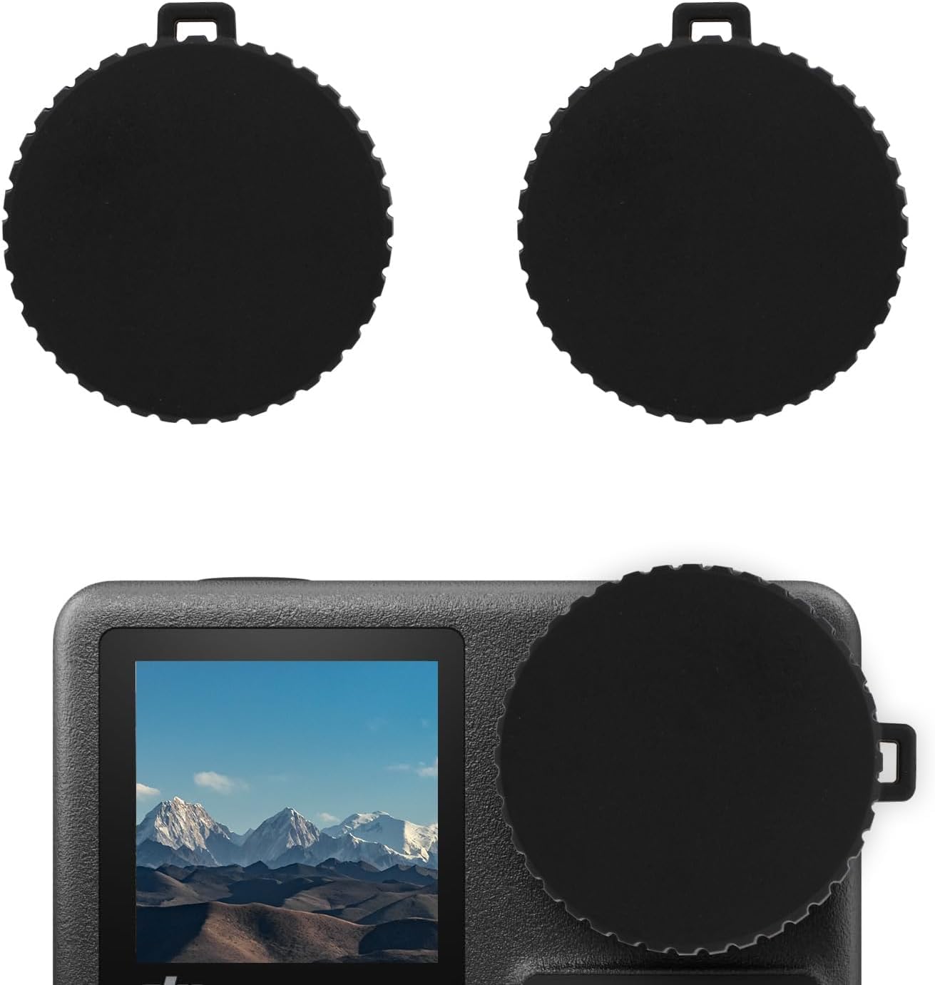 2pcs Lens Cap Suitable for Osmo Action 5/4 and Action 3, Black Lens Protector Flexible Lens Cover Protective Accessories Compatible with Osmo Action, Prevent Scratches Dust-image-48