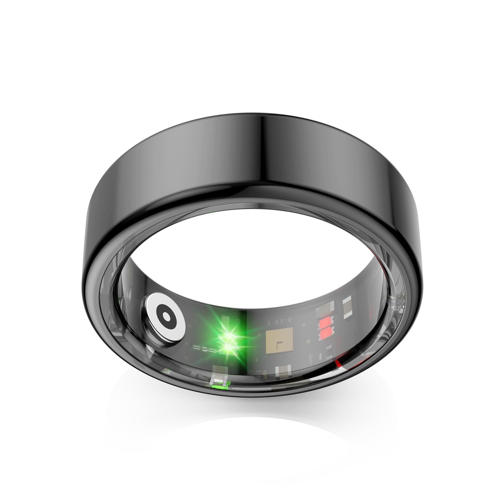 Apvrosiait Anillo Inteligente for Hombres y Mujeres con Funciones de Seguimiento de la Salud y Análisis del Sueño, Compatible con Todas Las Aplicaciones y Múltiples Modos Deportivos. (Color : Black, Size : 9#
