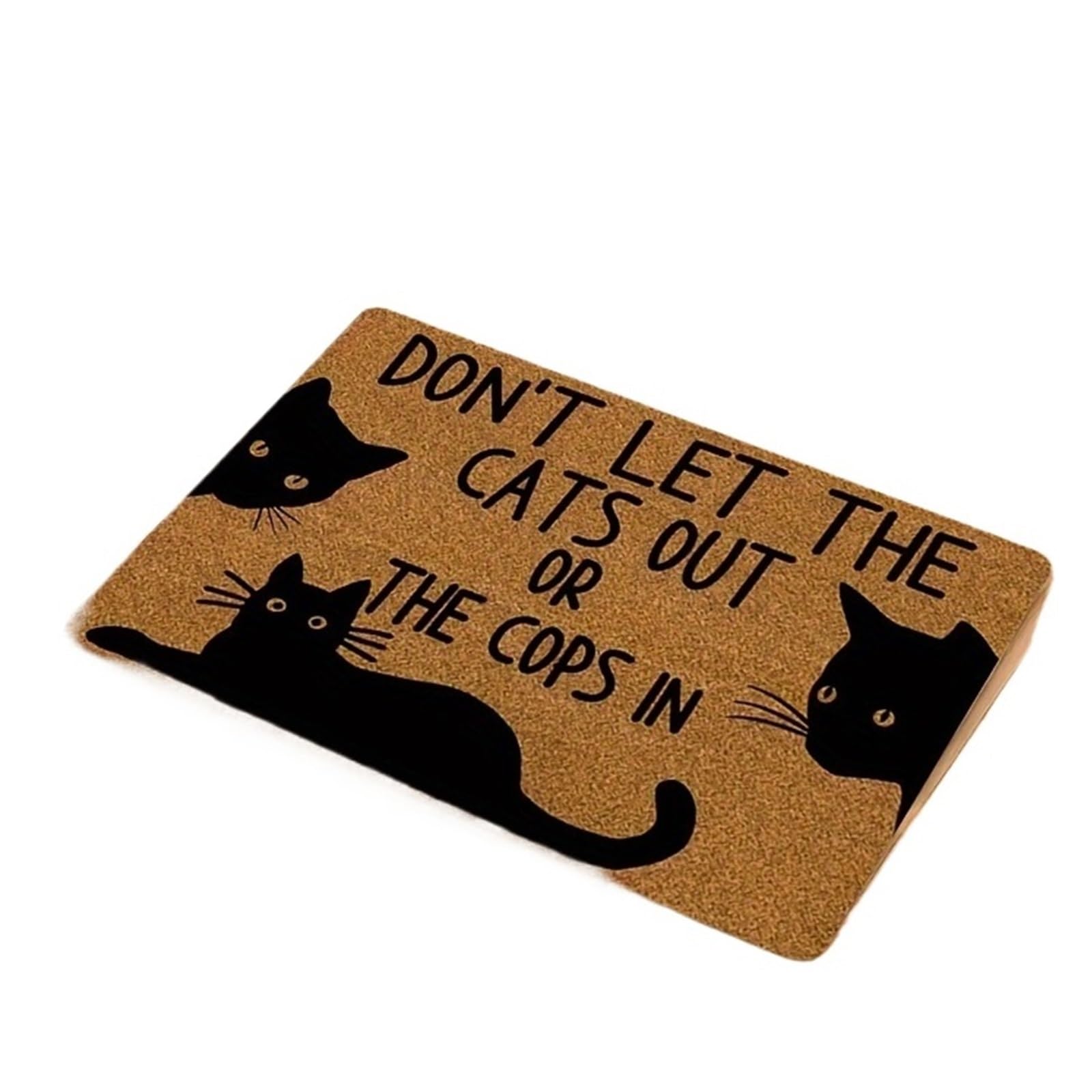 Tapis de sol chat noir résistant aux taches pour protéger le sol de votre cuisine