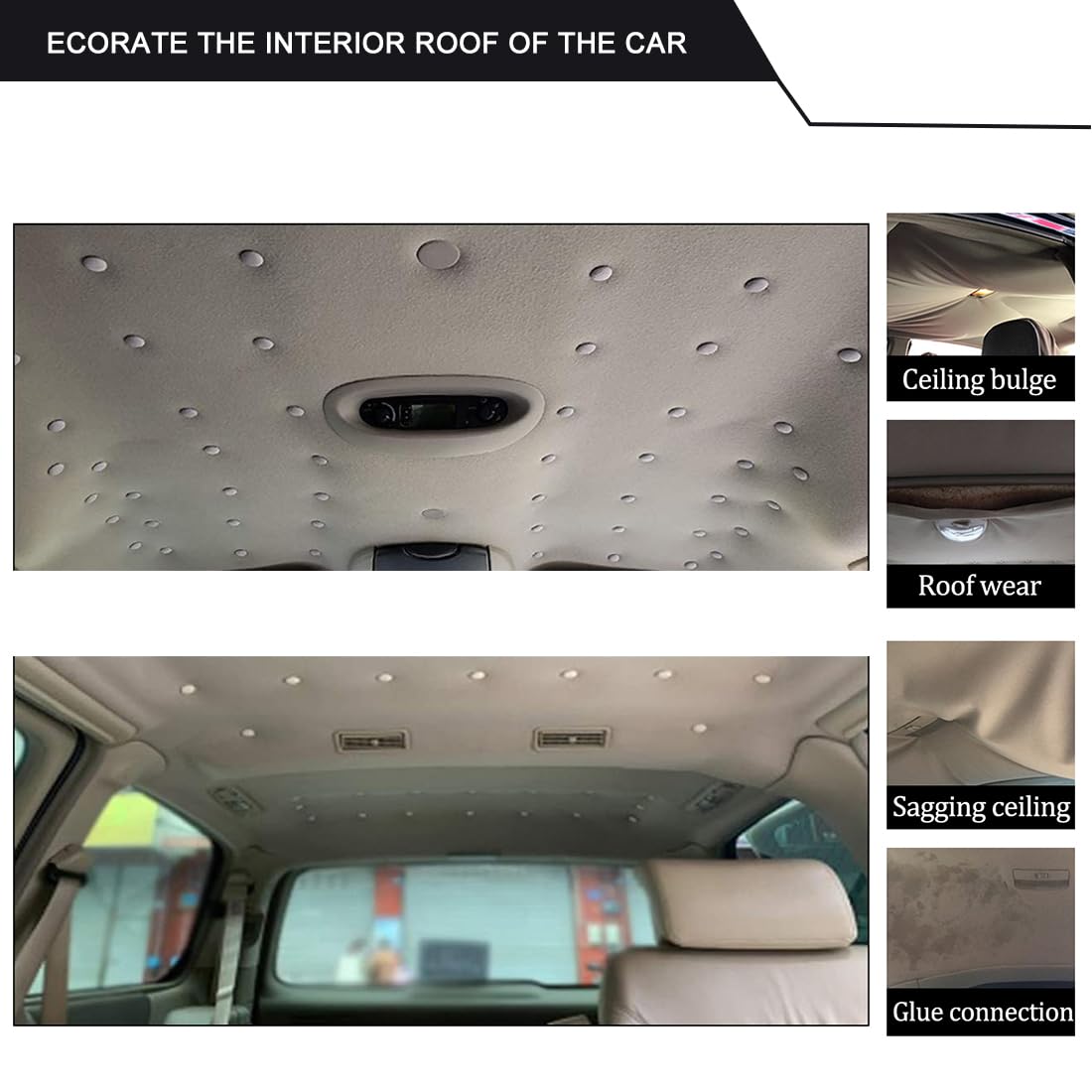 Kit 40 Fibbie Per Riparazione Tetto Auto - Con Cacciavite E Metro, Grigio - Foto 11