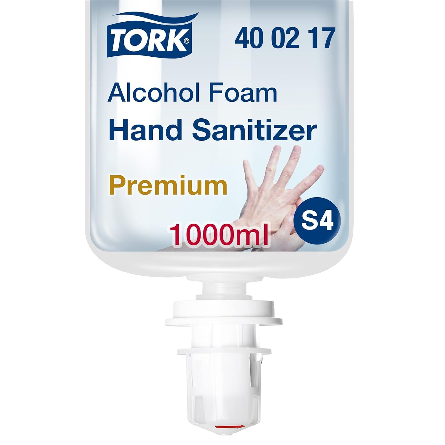 Tork Alcohol Foam Hand Sanitizer S4, 6 x 1L, 400217, 33.82 Fl Oz (Pack of 6)