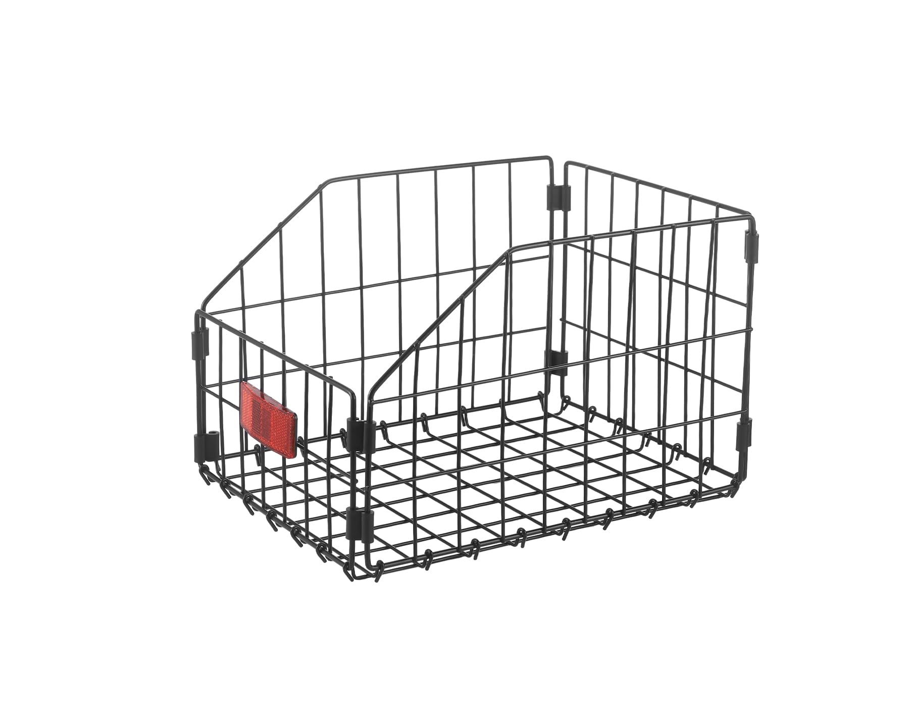 Tylny kosz rowerowy z tyłu, składany kosz rowerowy z torbą na wkładkę, osłona przeciwdeszczowa, siatka ładunkowa i tylne światło, metalowy bagażnik na rower elektryczny, cruiser, kolarstwo górskie