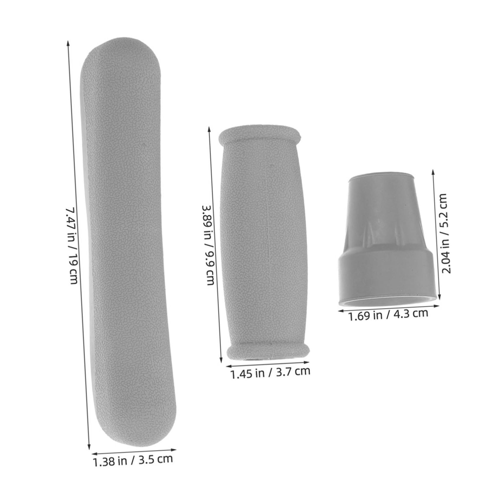4 Set Kit per Stampelle con Cuscinetti Sottoascellari Regolabili Impugnature Ergonomiche Antiscivolo e Puntali in Gomma per Bastoni da Passeggio Supporto Confortevole e Stabilità