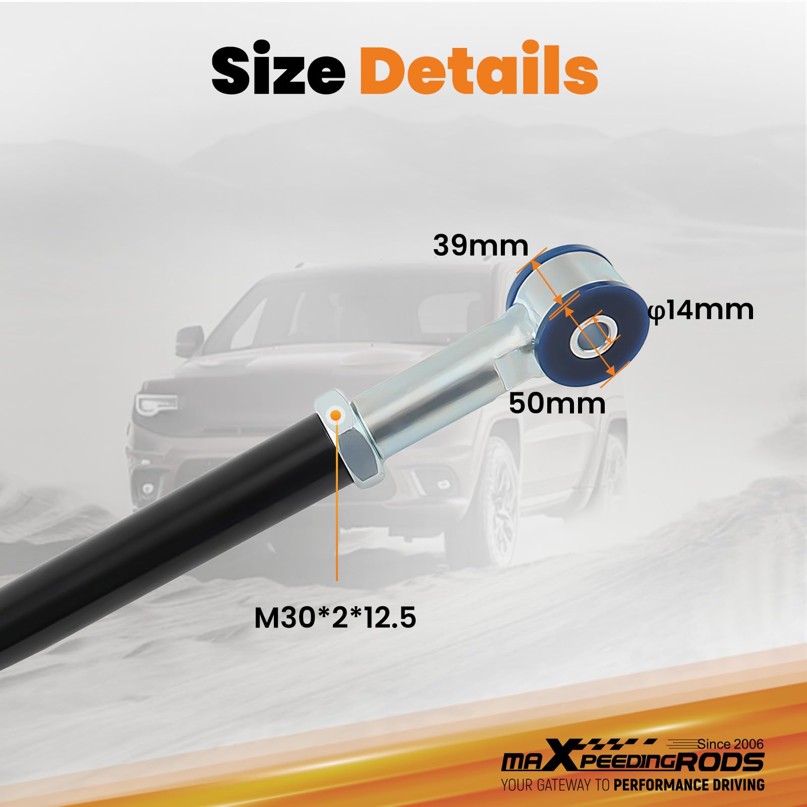 maXpeedingrods Vorne Verstellbare Panhard-Spurstange 0"-6" For Jeep Wrangler JK 2007-2018 3,8L