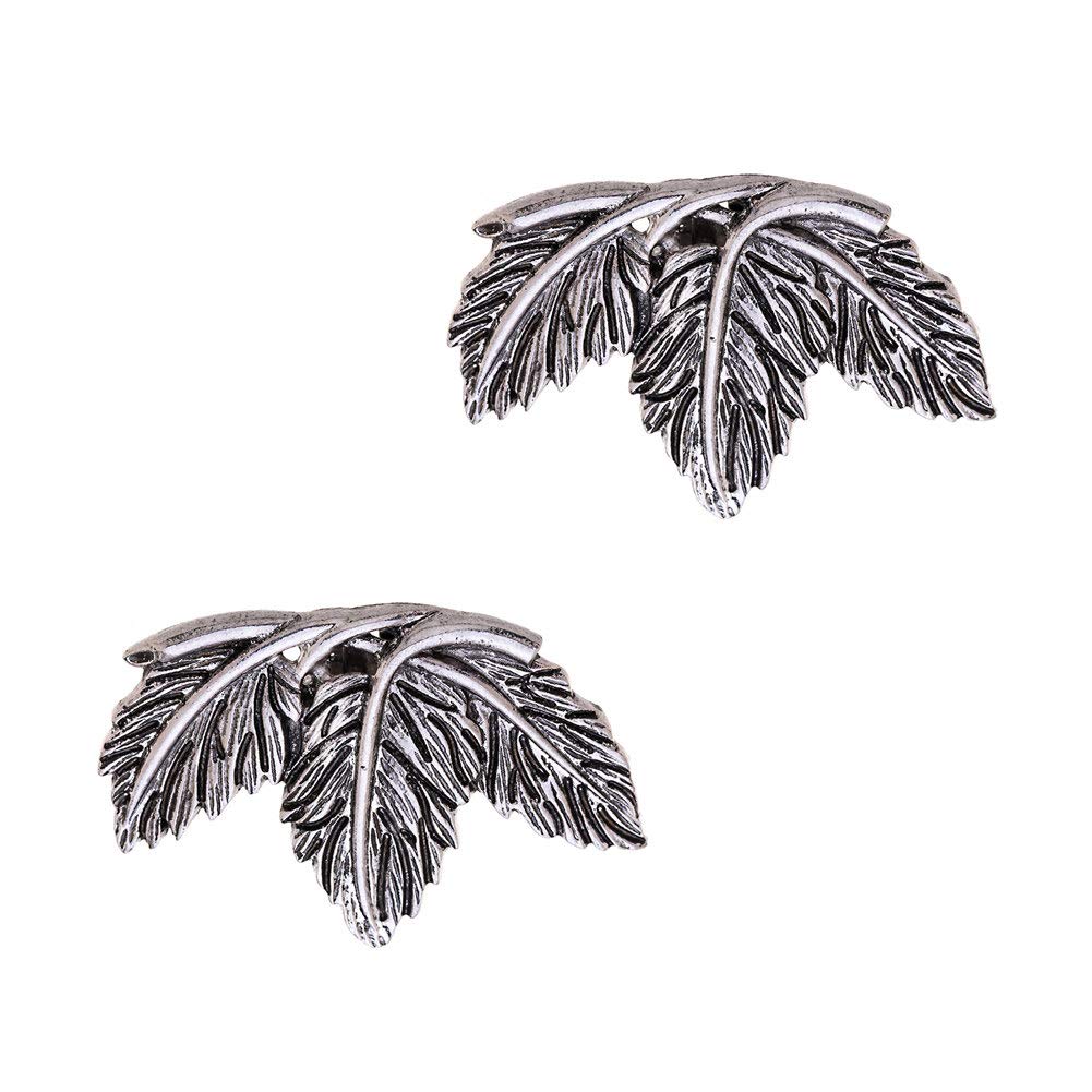 Ruihfas2 Pcs Retro Leaf Flower Shoes Clip Removable Bridal Shoes Buckle Decoration Accessories