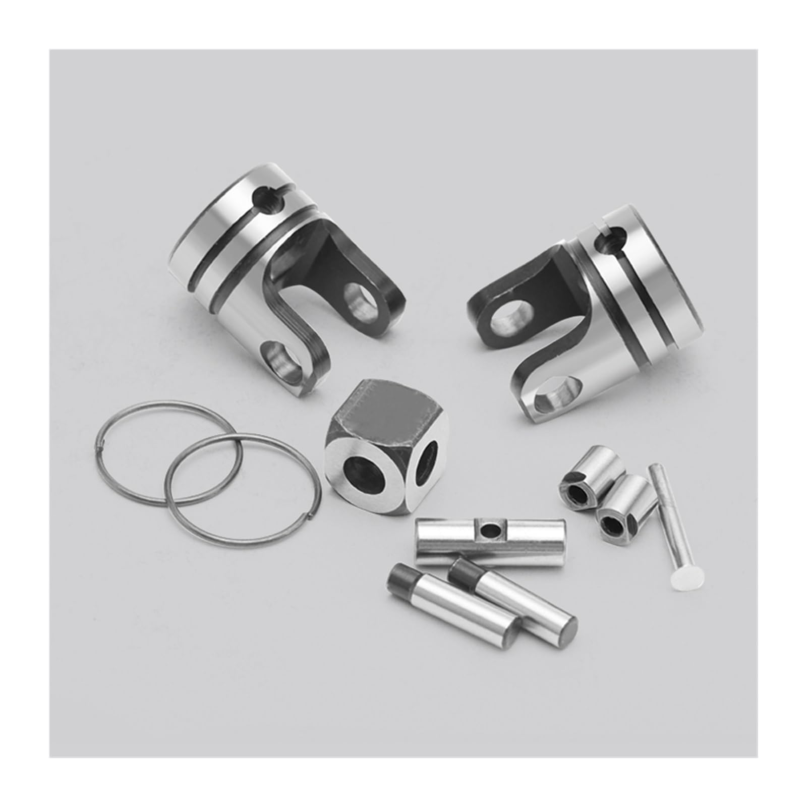 1 PCS 4mm-22mm Loch Zwei-abschnitt Kreuzgelenk Kupplung Welle Motor Stecker Kreuz Koppler Buchse mit Pin Clip Frühling(8x16x36mm)