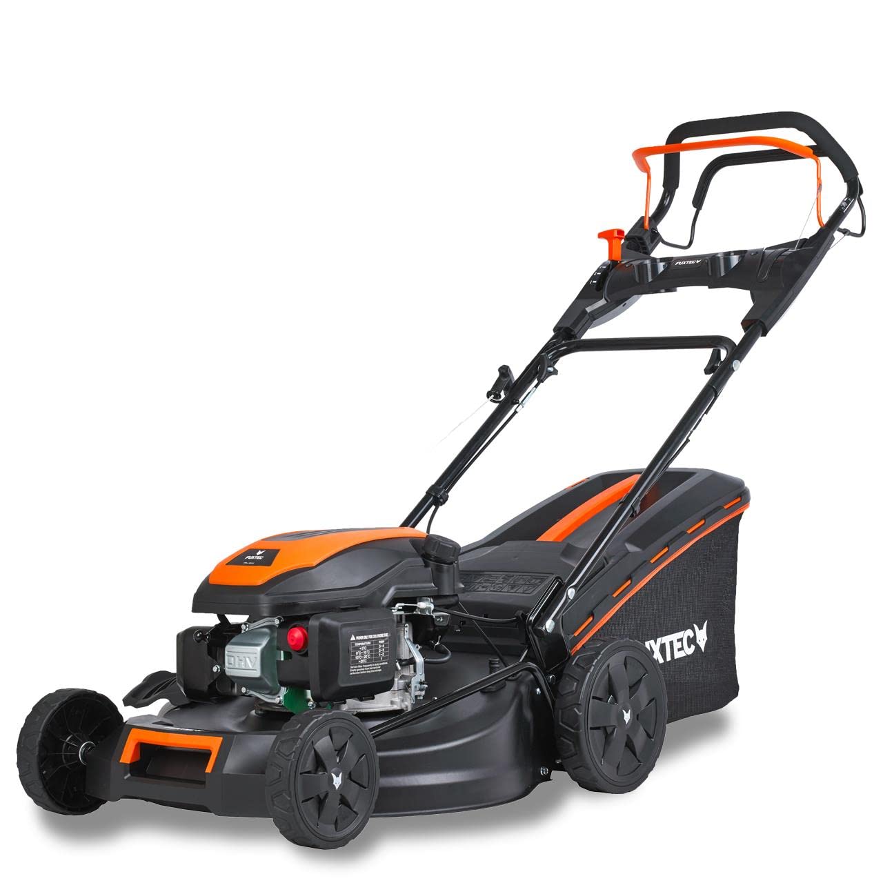Kosiarka spalinowa FUXTEC 4w1 FX-RM5170PRO, 4 KM / 2,9 kW, szer. koszenia 51 cm, 7 poziomów (25–75 mm), elastyczny naped, 4-suwowa, kosz 60 l, mulczowanie i wyrzut boczny