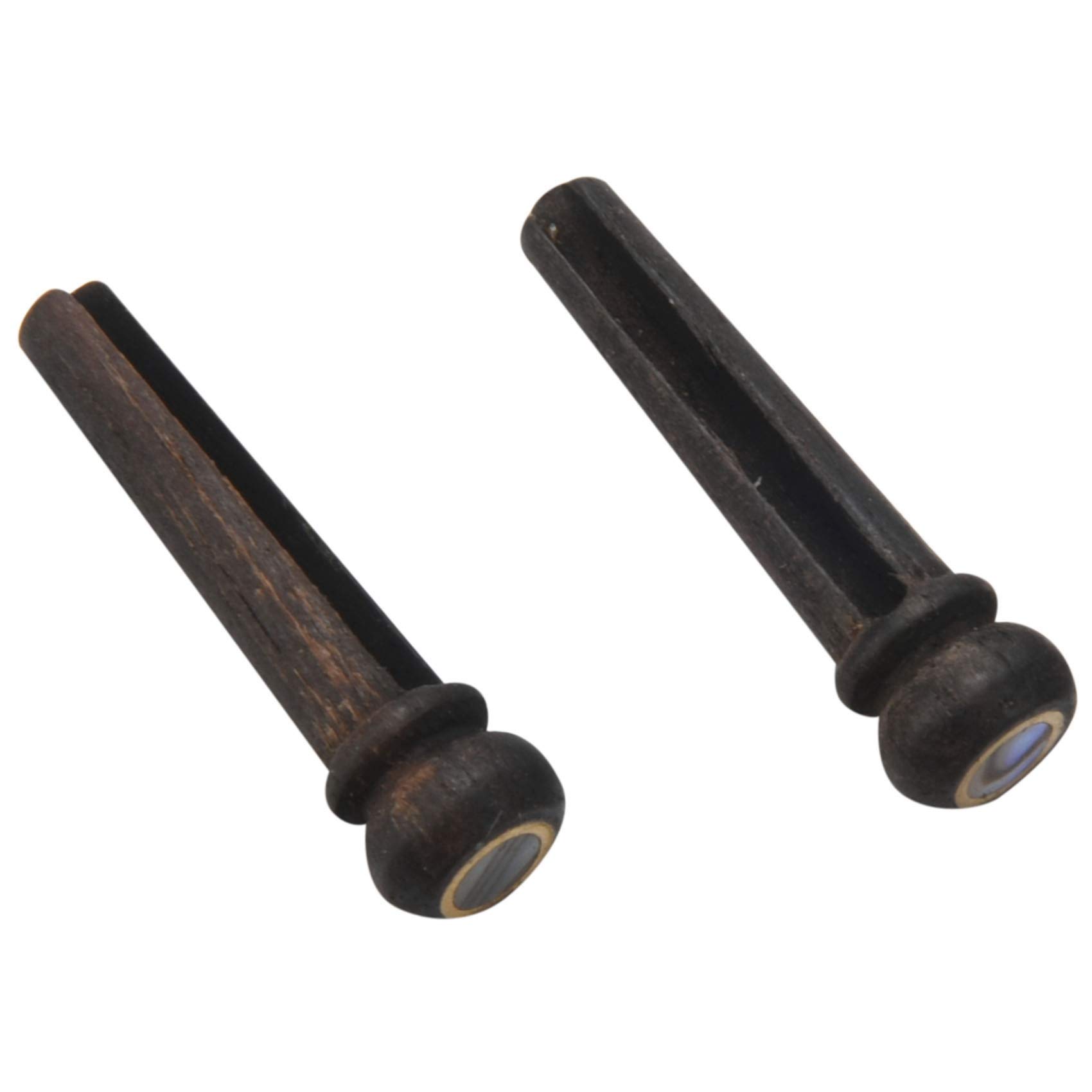 60 Stuecke Schwarz Ebenholz Shell Gitarre Bruecke Knochen Pins Set mit Gruenen Abalone Dot fuer Akustische Gitarre Zubehoer