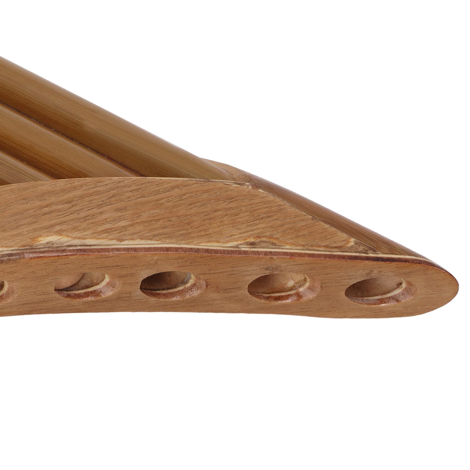 Flûte de pan, facile à utiliser Exécution exquise Instrument à vent Bambou naturel pur pour concert Main gauche